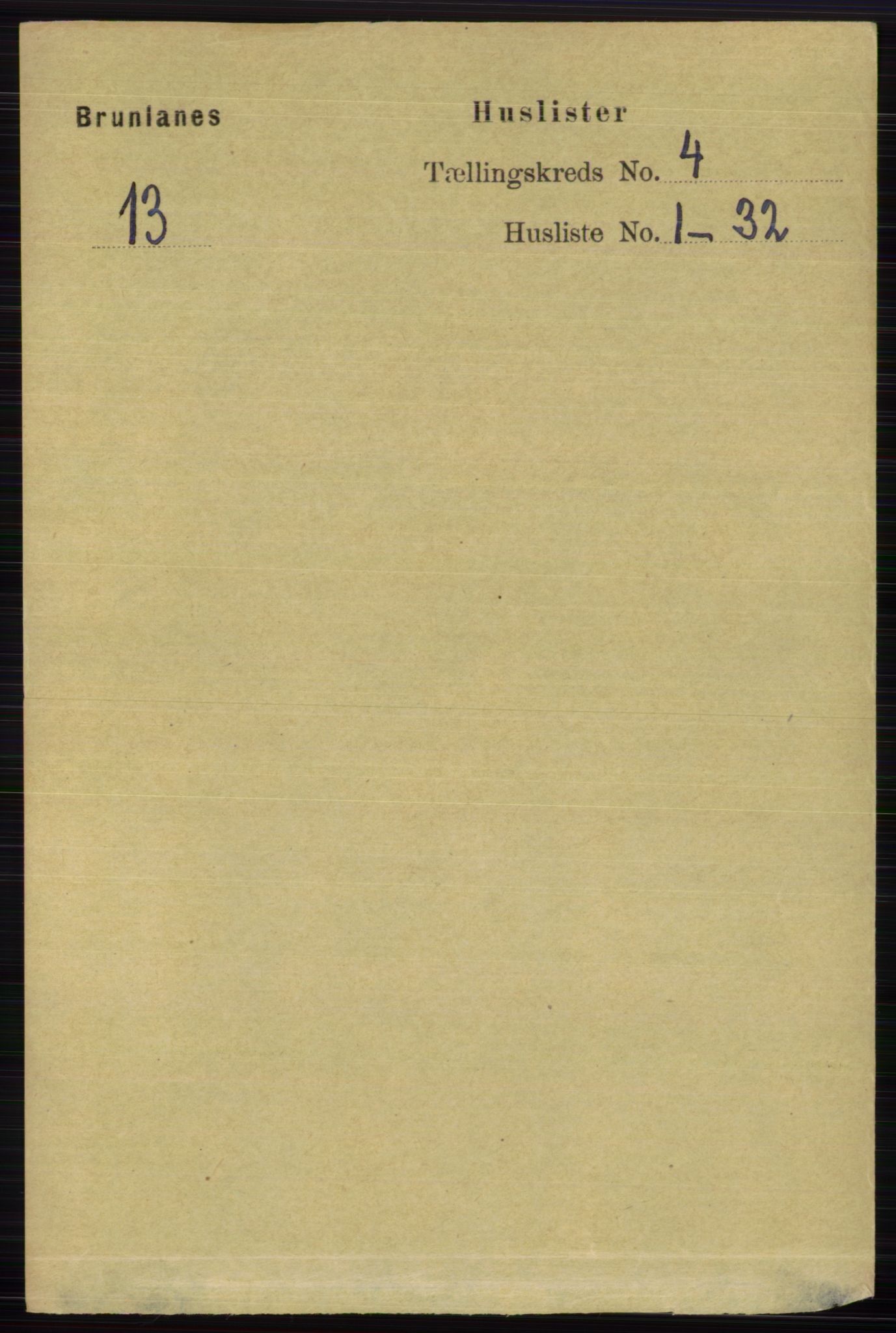 RA, Folketelling 1891 for 0726 Brunlanes herred, 1891, s. 1788