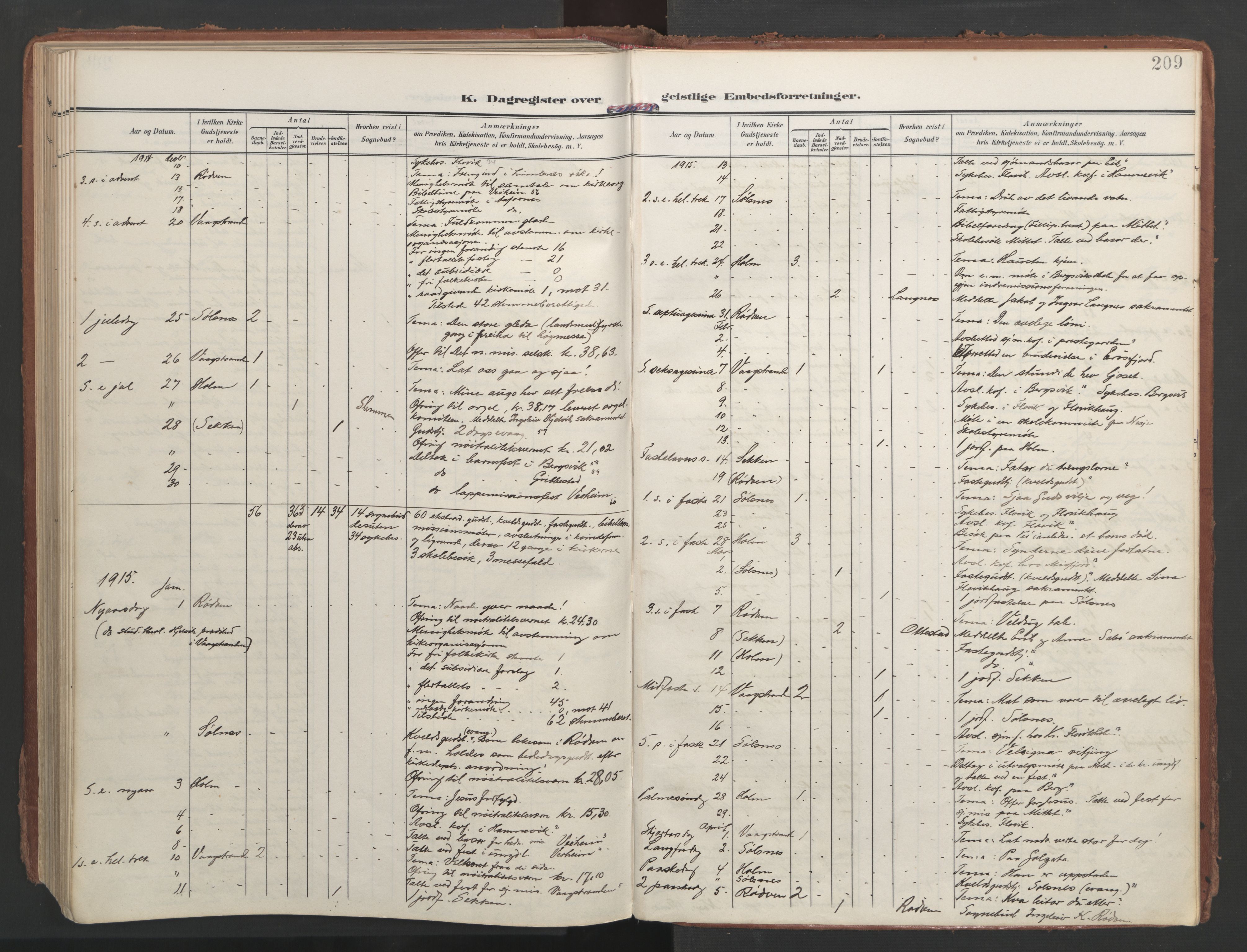 Ministerialprotokoller, klokkerbøker og fødselsregistre - Møre og Romsdal, SAT/A-1454/547/L0605: Ministerialbok nr. 547A07, 1907-1936, s. 209