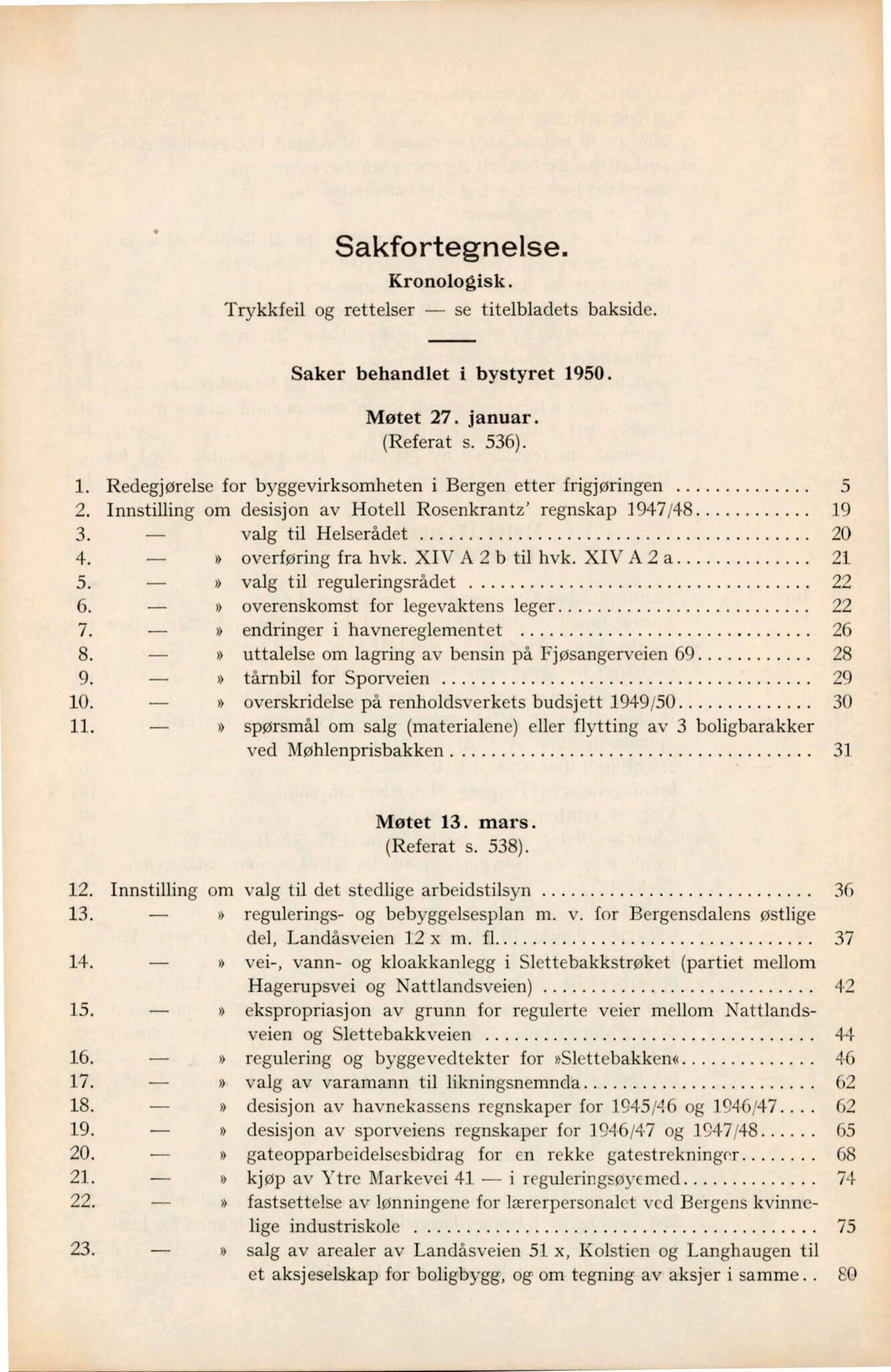 Bergen kommune. Formannskapet, BBA/A-0003/Ad/L0160: Bergens Kommuneforhandlinger, bind I, 1950