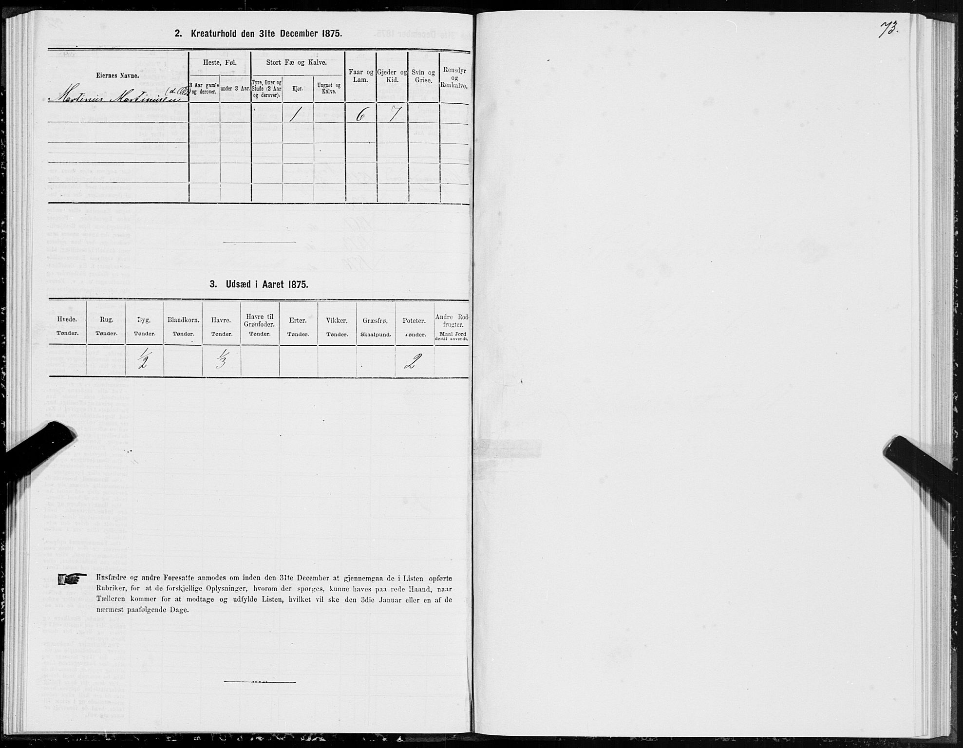 SAT, Folketelling 1875 for 1524P Norddal prestegjeld, 1875, s. 3073