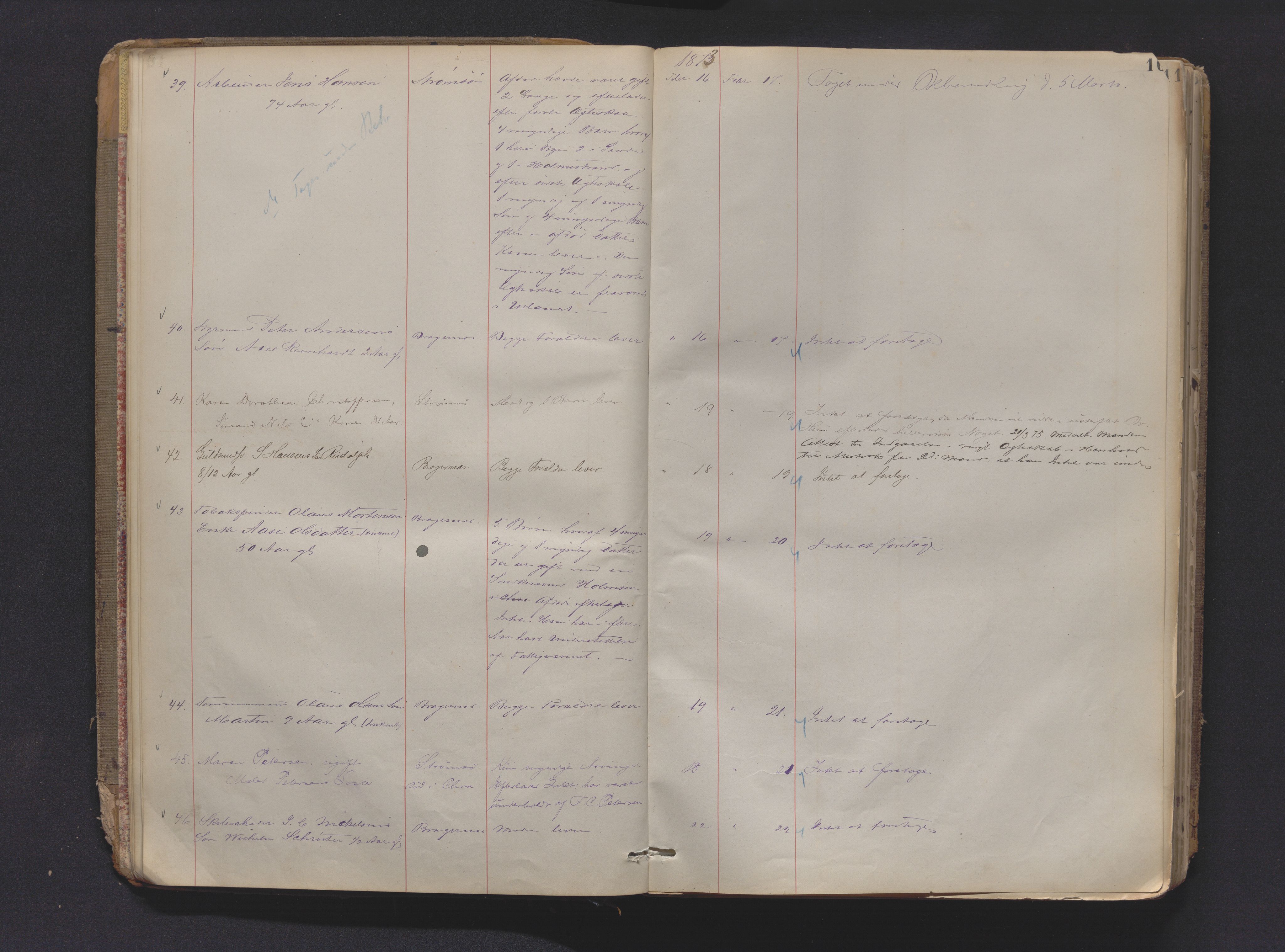 Drammen byfogd, AV/SAKO-A-222/H/Ha/Haa/L0005: Dødsjournal., 1872-1878, s. 10