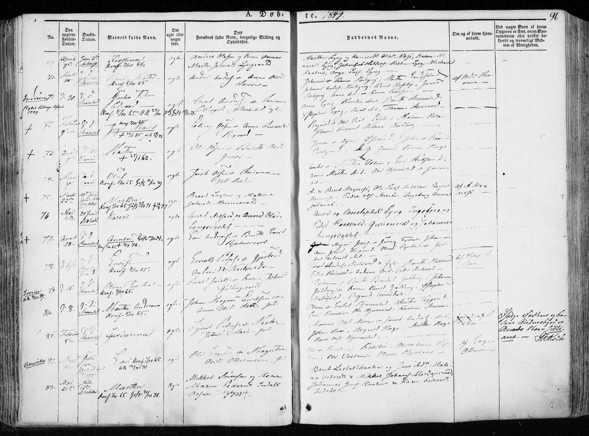 Ministerialprotokoller, klokkerbøker og fødselsregistre - Nord-Trøndelag, SAT/A-1458/723/L0239: Ministerialbok nr. 723A08, 1841-1851, s. 96