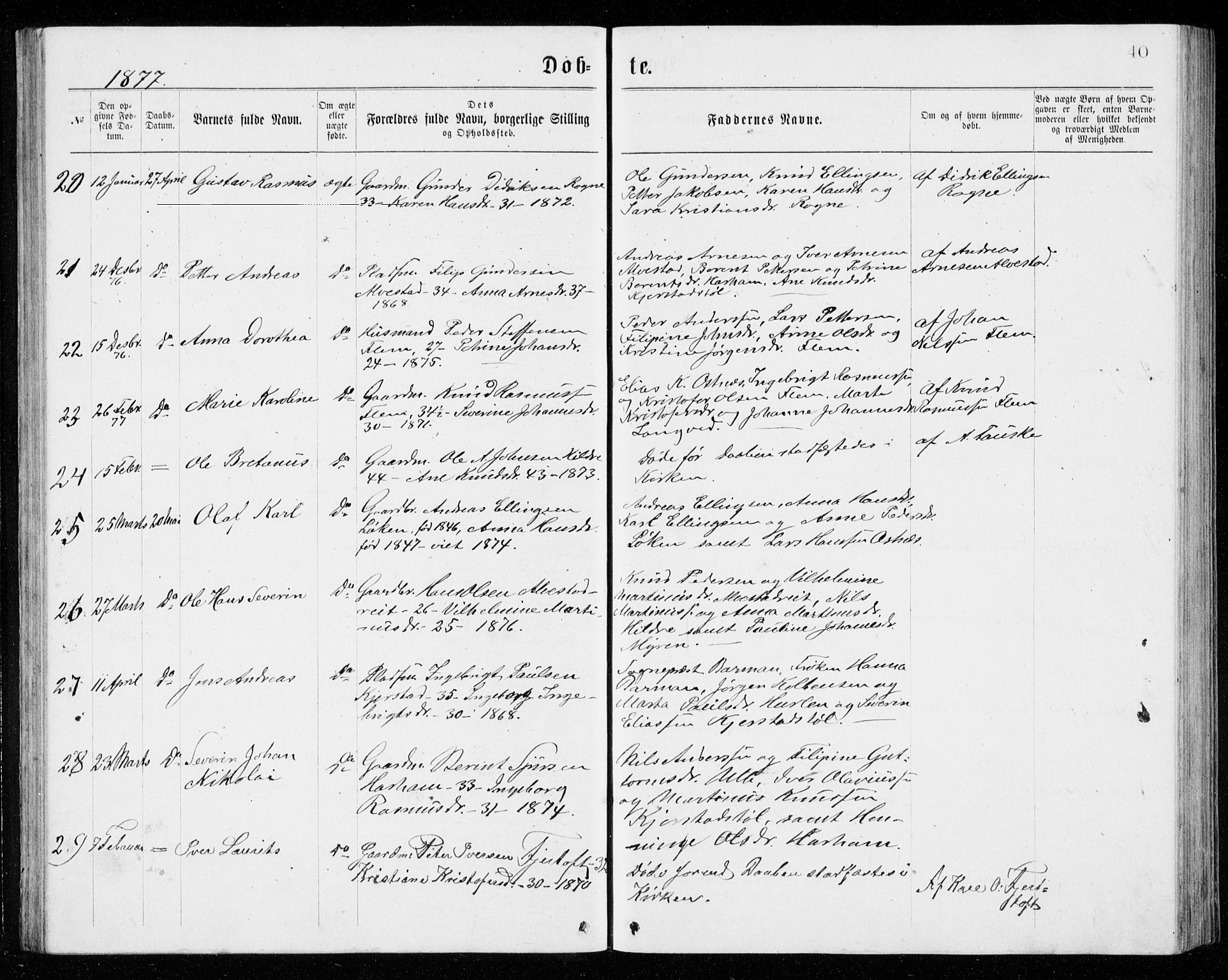 Ministerialprotokoller, klokkerbøker og fødselsregistre - Møre og Romsdal, AV/SAT-A-1454/536/L0509: Klokkerbok nr. 536C04, 1871-1881, s. 40