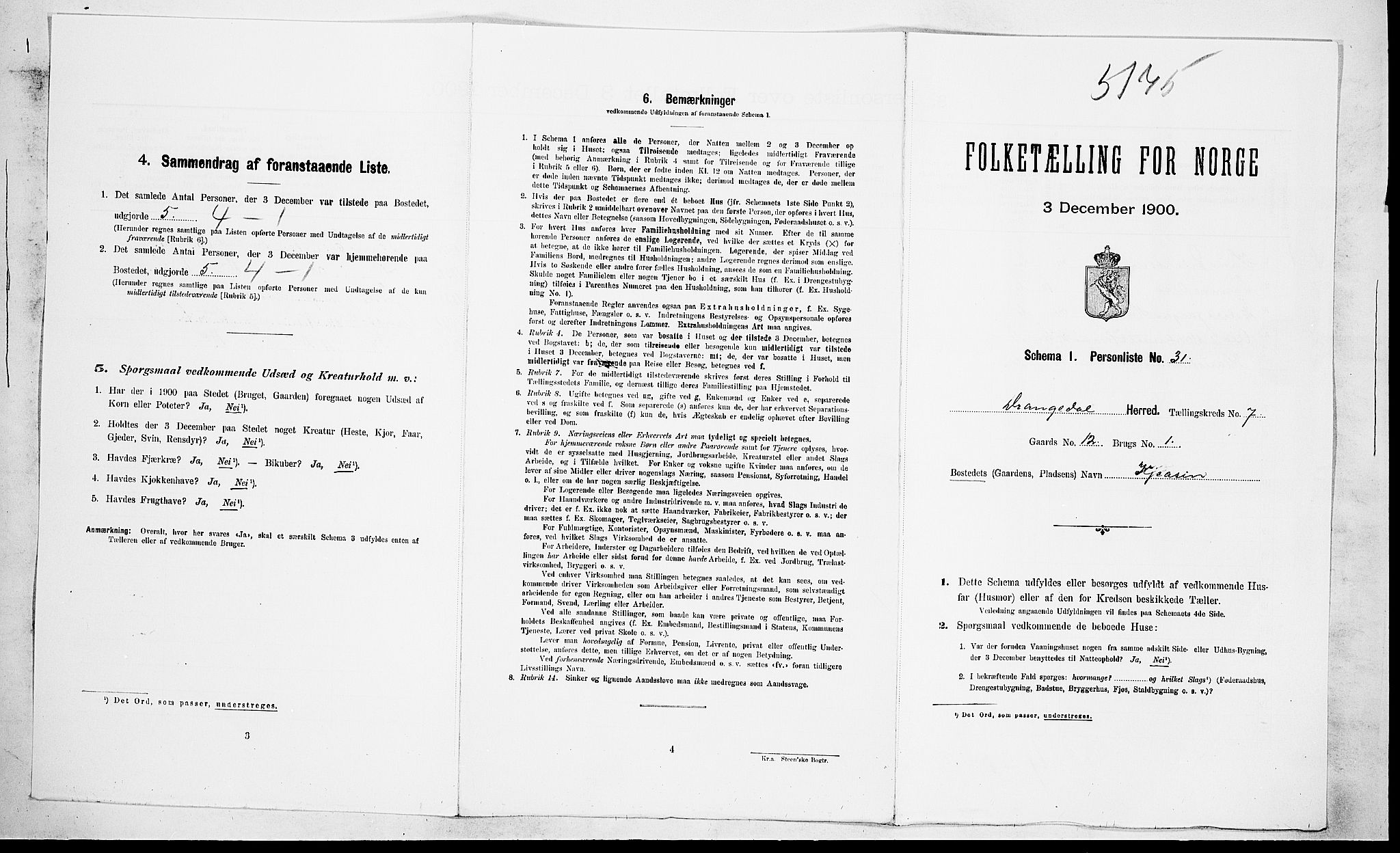 SAKO, Folketelling 1900 for 0817 Drangedal herred, 1900, s. 626