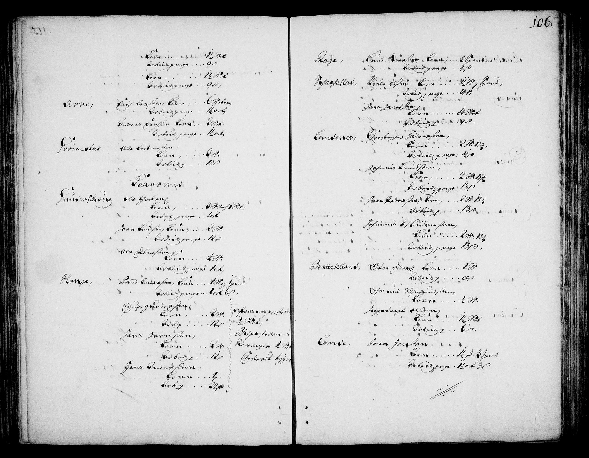 Rentekammeret inntil 1814, Realistisk ordnet avdeling, AV/RA-EA-4070/On/L0002: [Jj 3]: Besiktigelsesforretninger over Halsnøy klosters gods, 1659-1703, s. 105b-106a