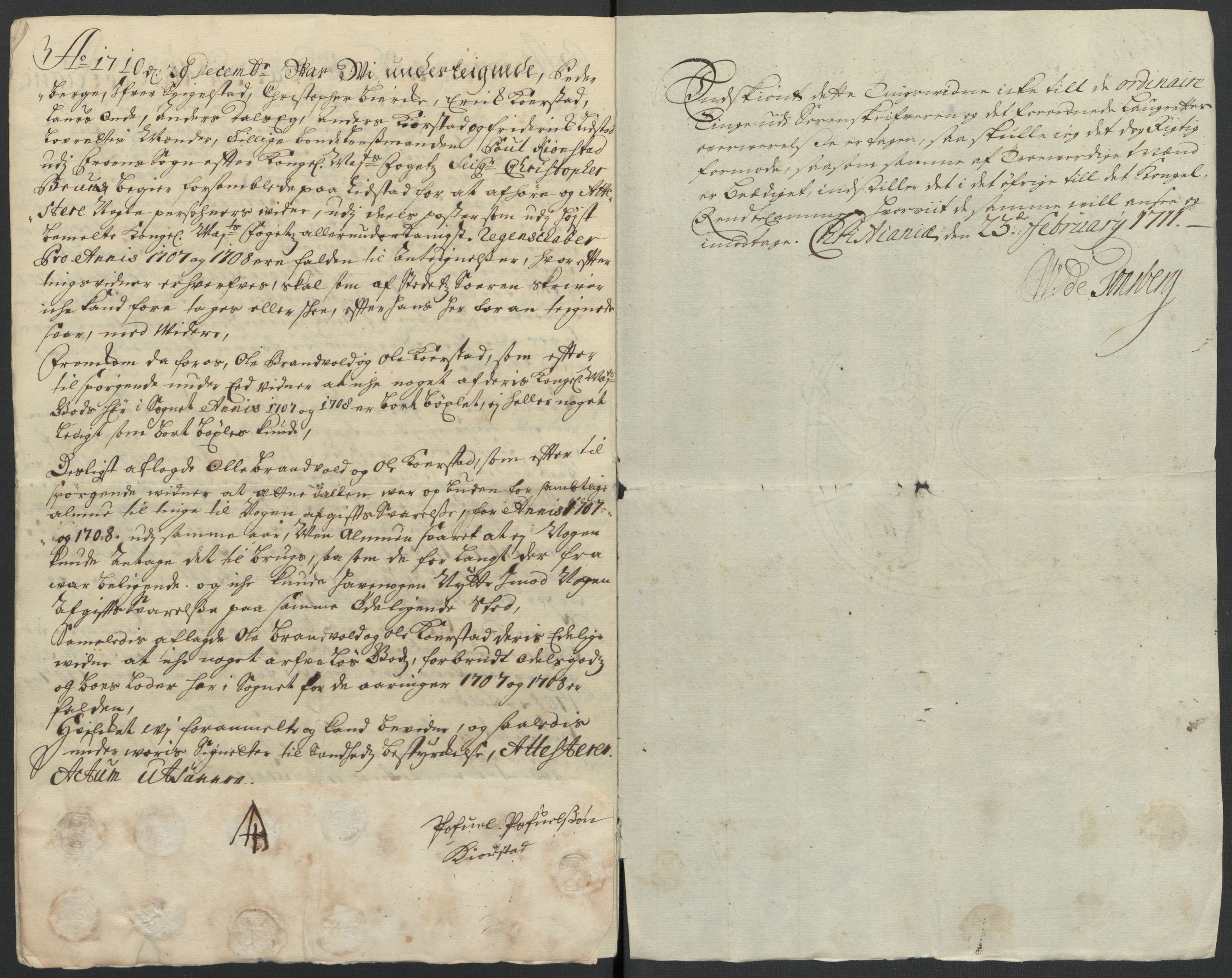 Rentekammeret inntil 1814, Reviderte regnskaper, Fogderegnskap, AV/RA-EA-4092/R17/L1179: Fogderegnskap Gudbrandsdal, 1708-1710, s. 143