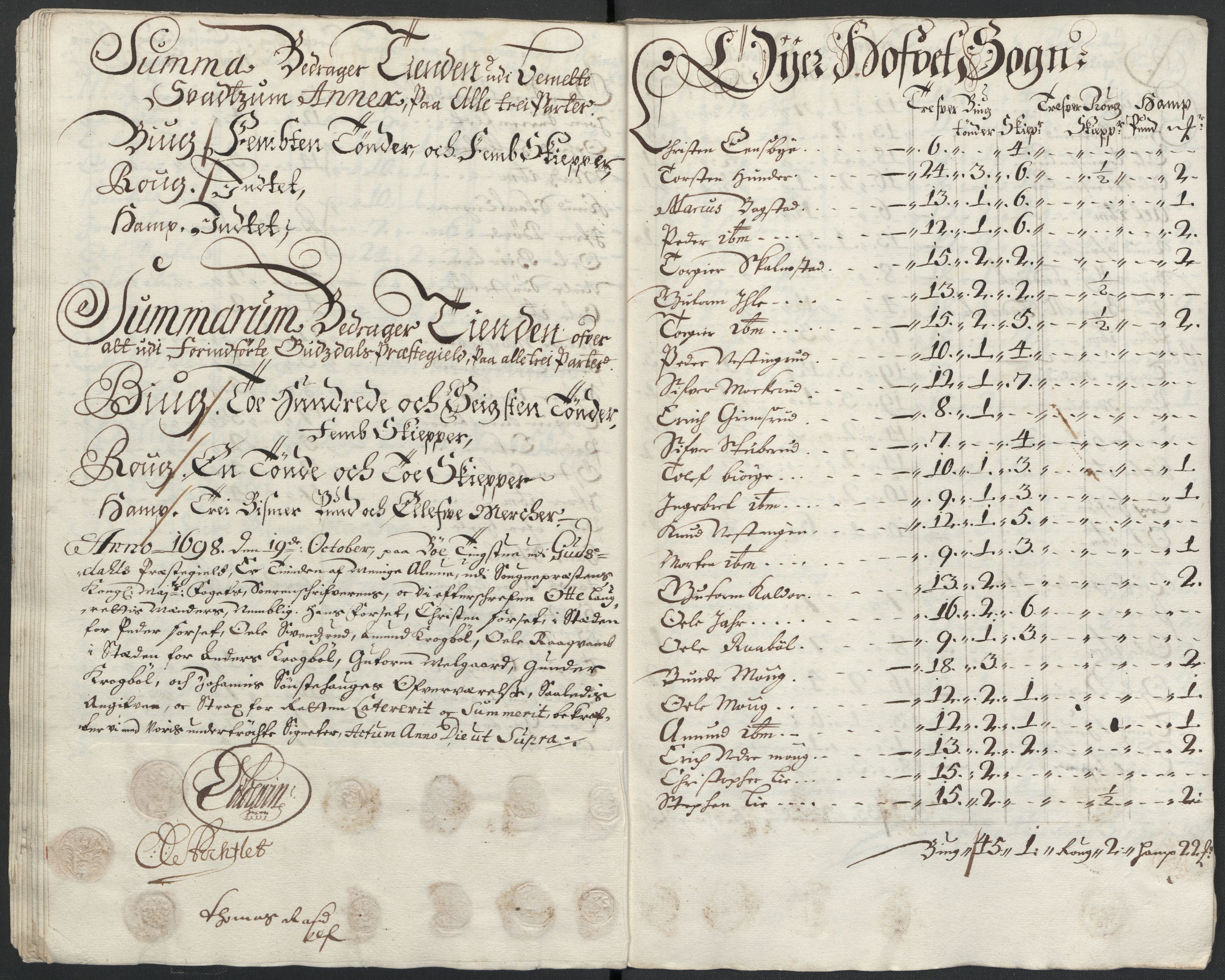 Rentekammeret inntil 1814, Reviderte regnskaper, Fogderegnskap, AV/RA-EA-4092/R17/L1171: Fogderegnskap Gudbrandsdal, 1698, s. 88