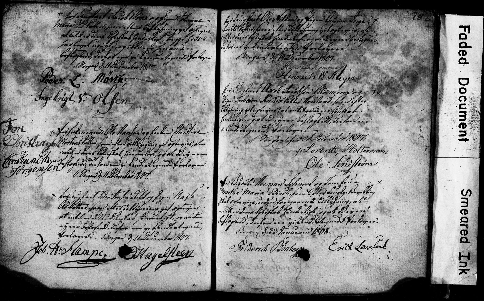 Korskirken sokneprestembete, SAB/A-76101: Forlovererklæringer nr. II.5.1, 1776-1816, s. 282