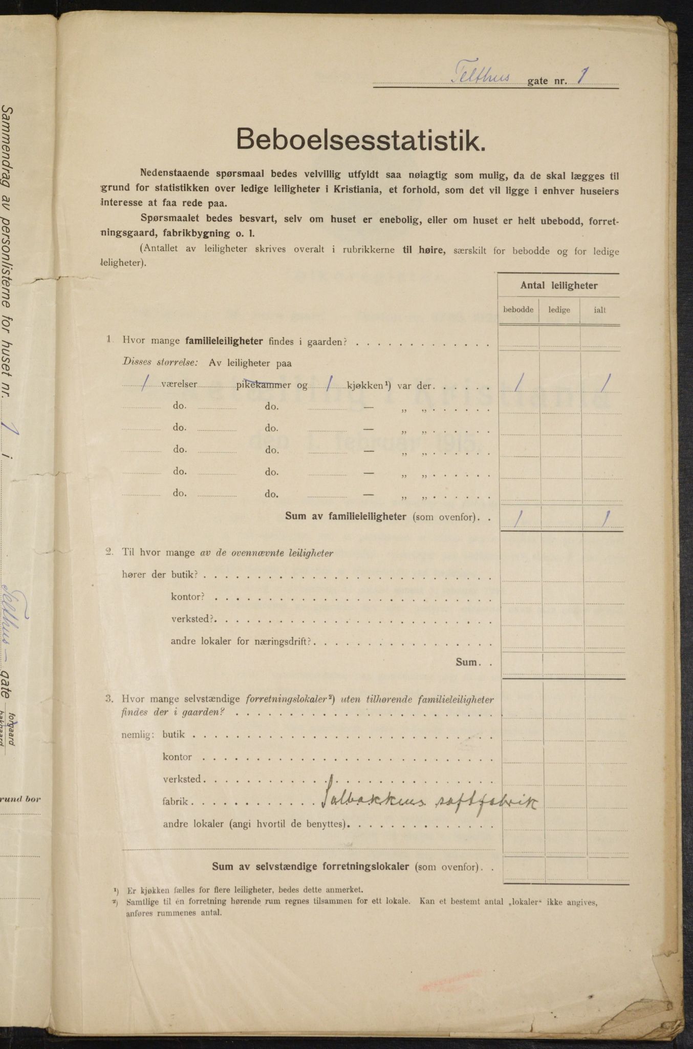 OBA, Kommunal folketelling 1.2.1915 for Kristiania, 1915, s. 107778