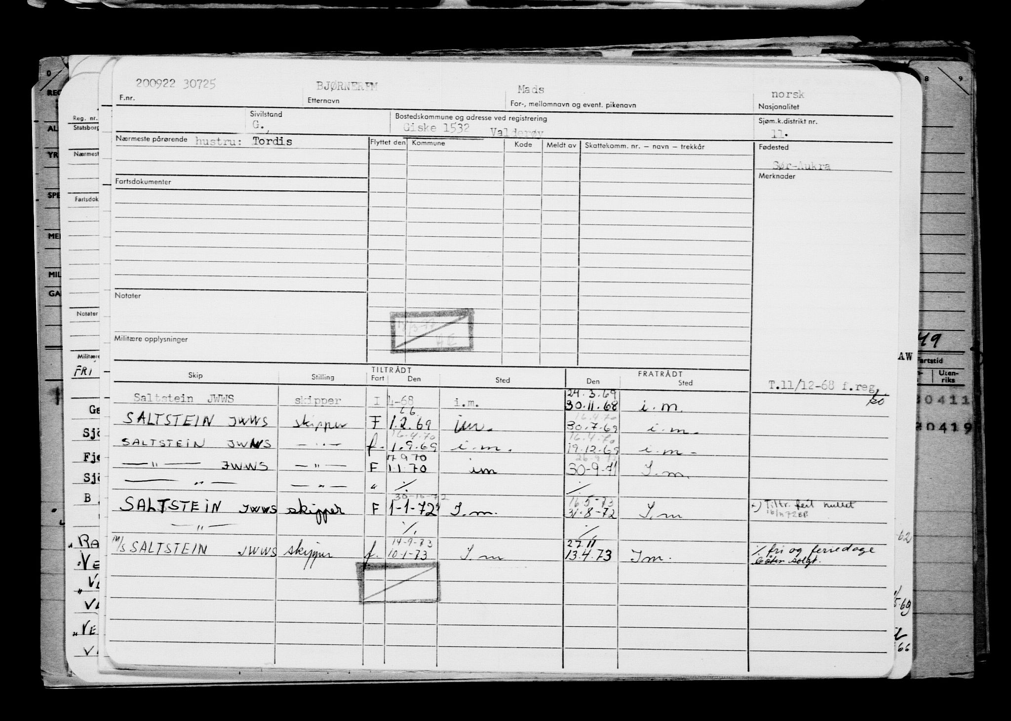 Direktoratet for sjømenn, AV/RA-S-3545/G/Gb/L0210: Hovedkort, 1922, s. 716