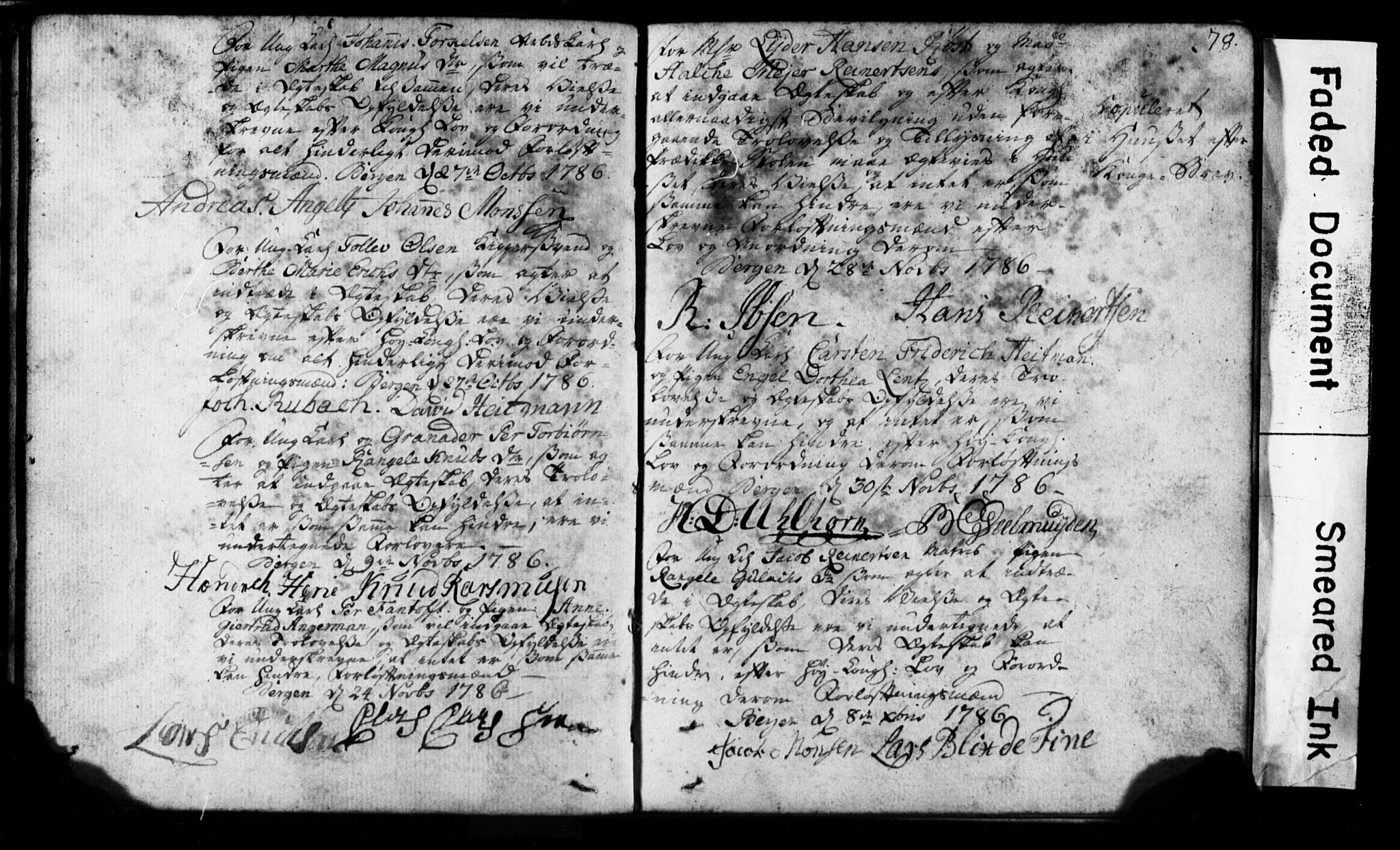 Korskirken sokneprestembete, SAB/A-76101: Forlovererklæringer nr. II.5.1, 1776-1816, s. 78