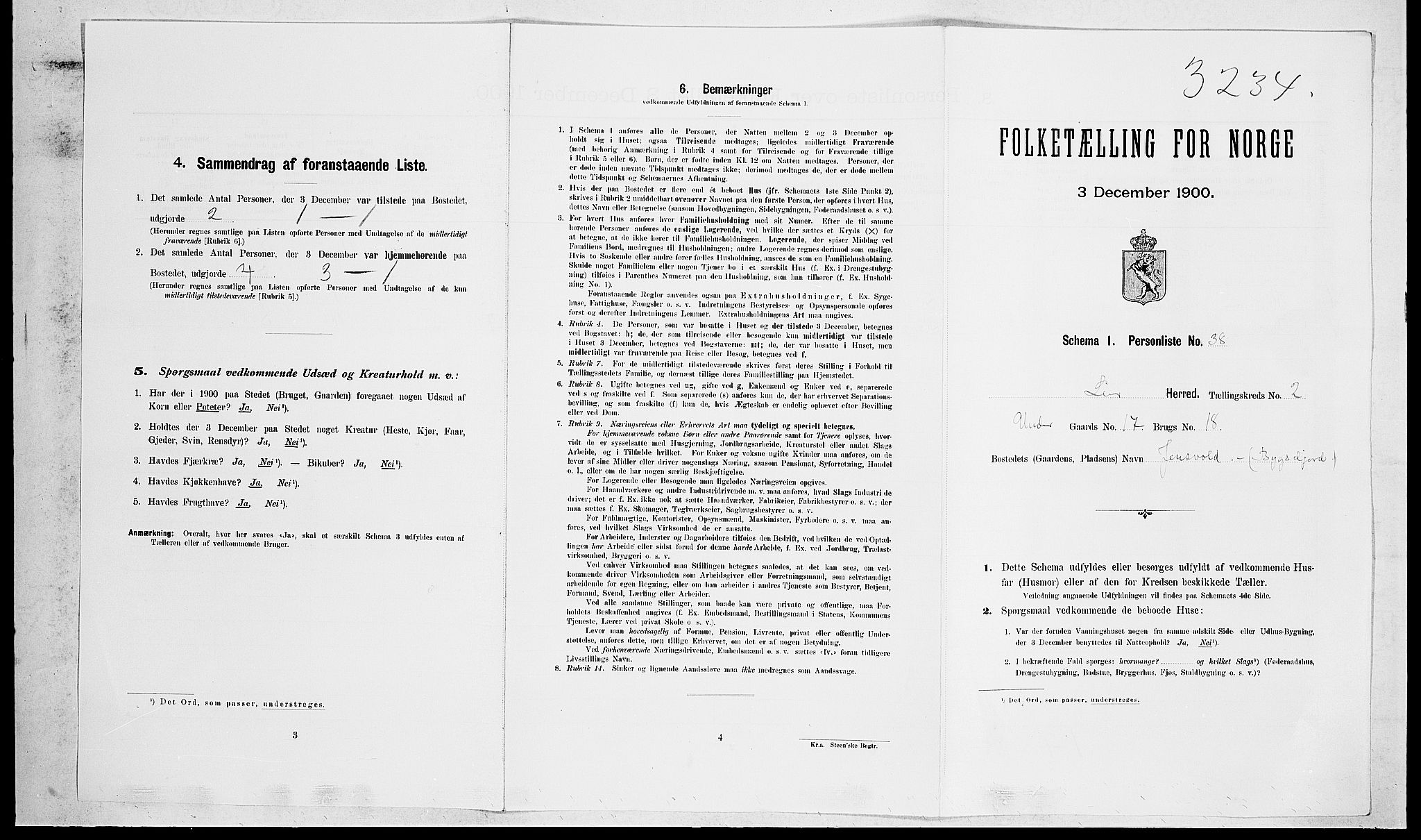 RA, Folketelling 1900 for 0626 Lier herred, 1900, s. 441