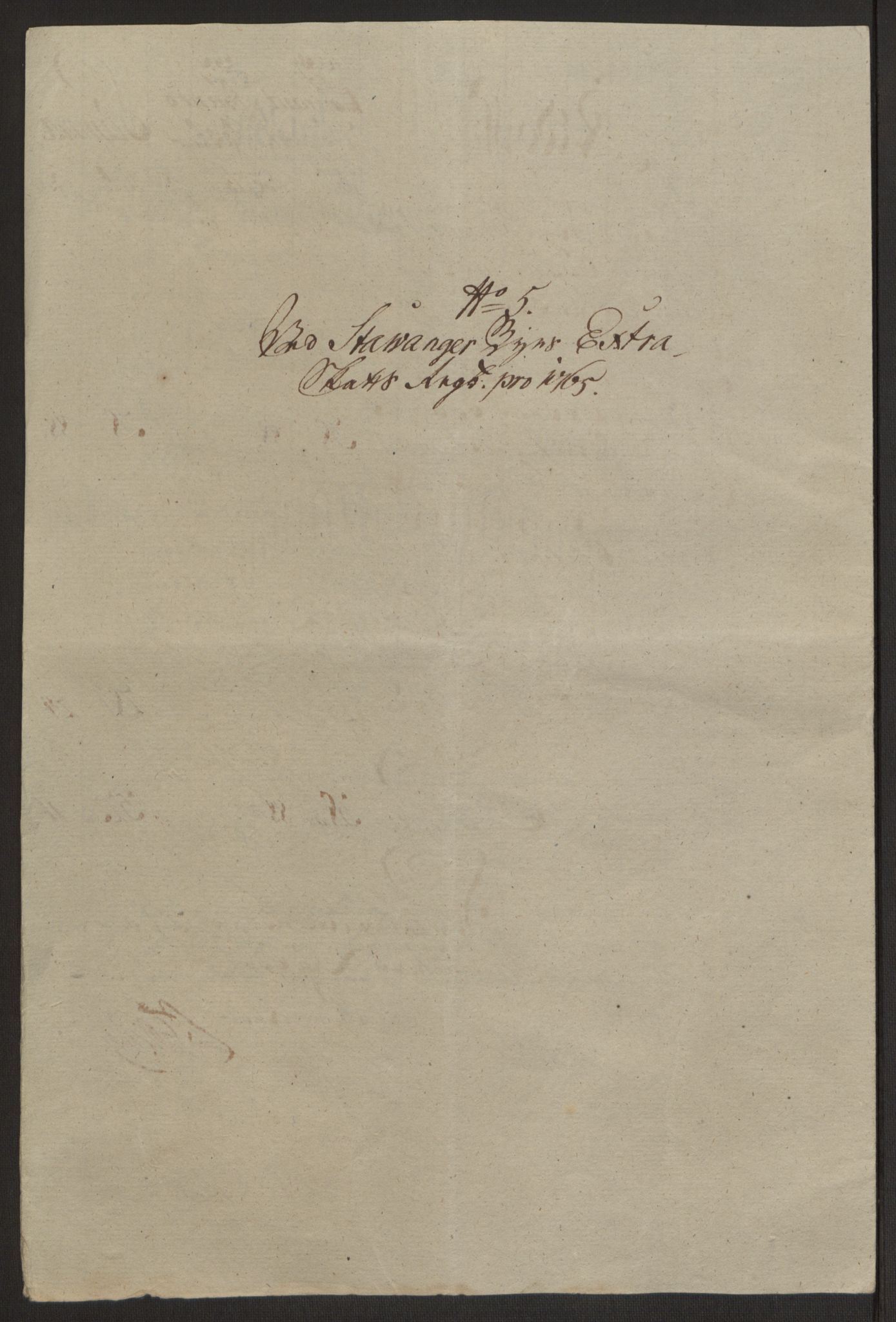 Rentekammeret inntil 1814, Reviderte regnskaper, Byregnskaper, AV/RA-EA-4066/R/Ro/L0305/0001: [O6] Kontribusjonsregnskap / Ekstraskatt, 1762-1768, s. 123