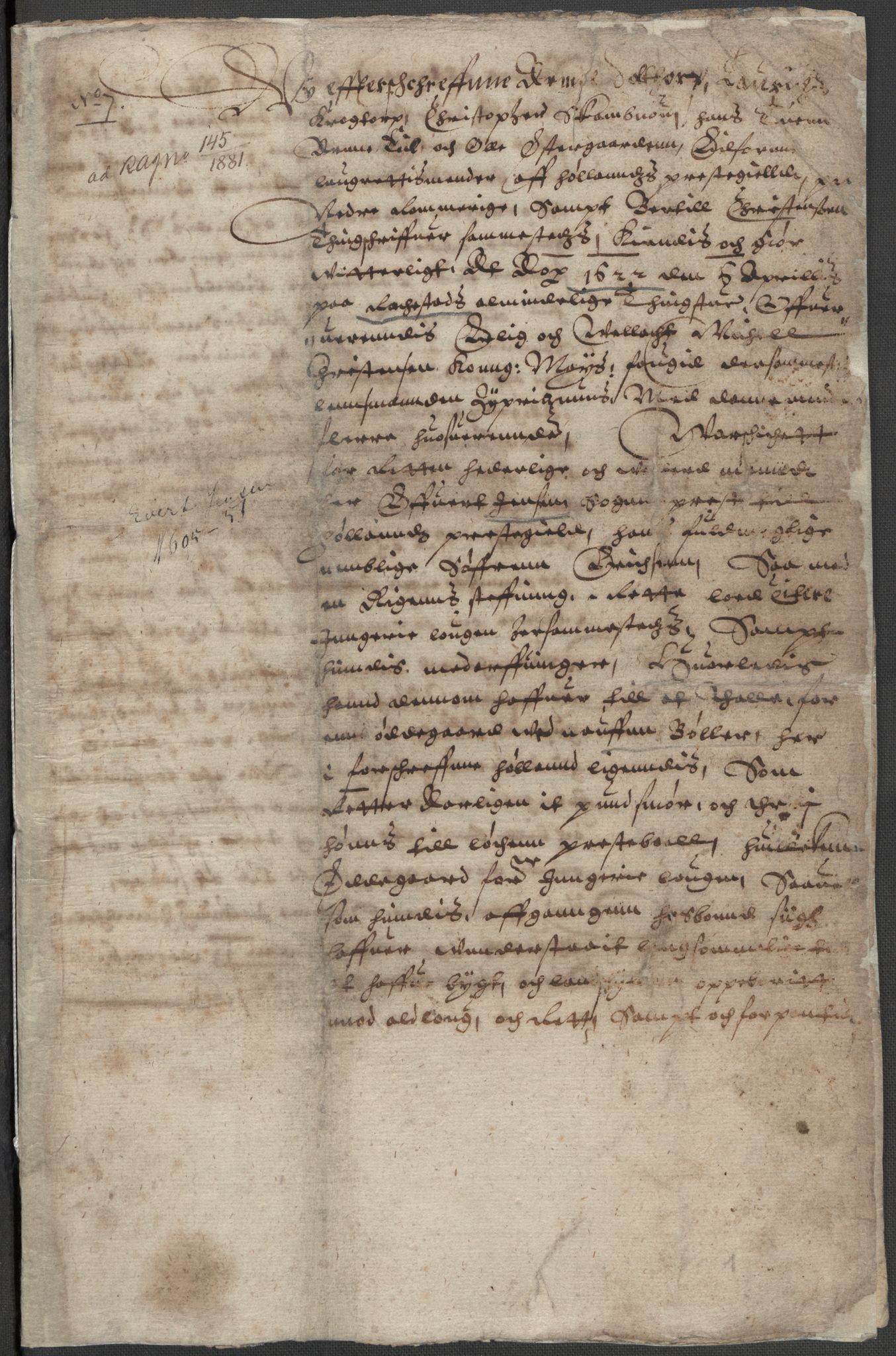 Riksarkivets diplomsamling, AV/RA-EA-5965/F15/L0007: Prestearkiv - Akershus, 1573-1693, s. 226