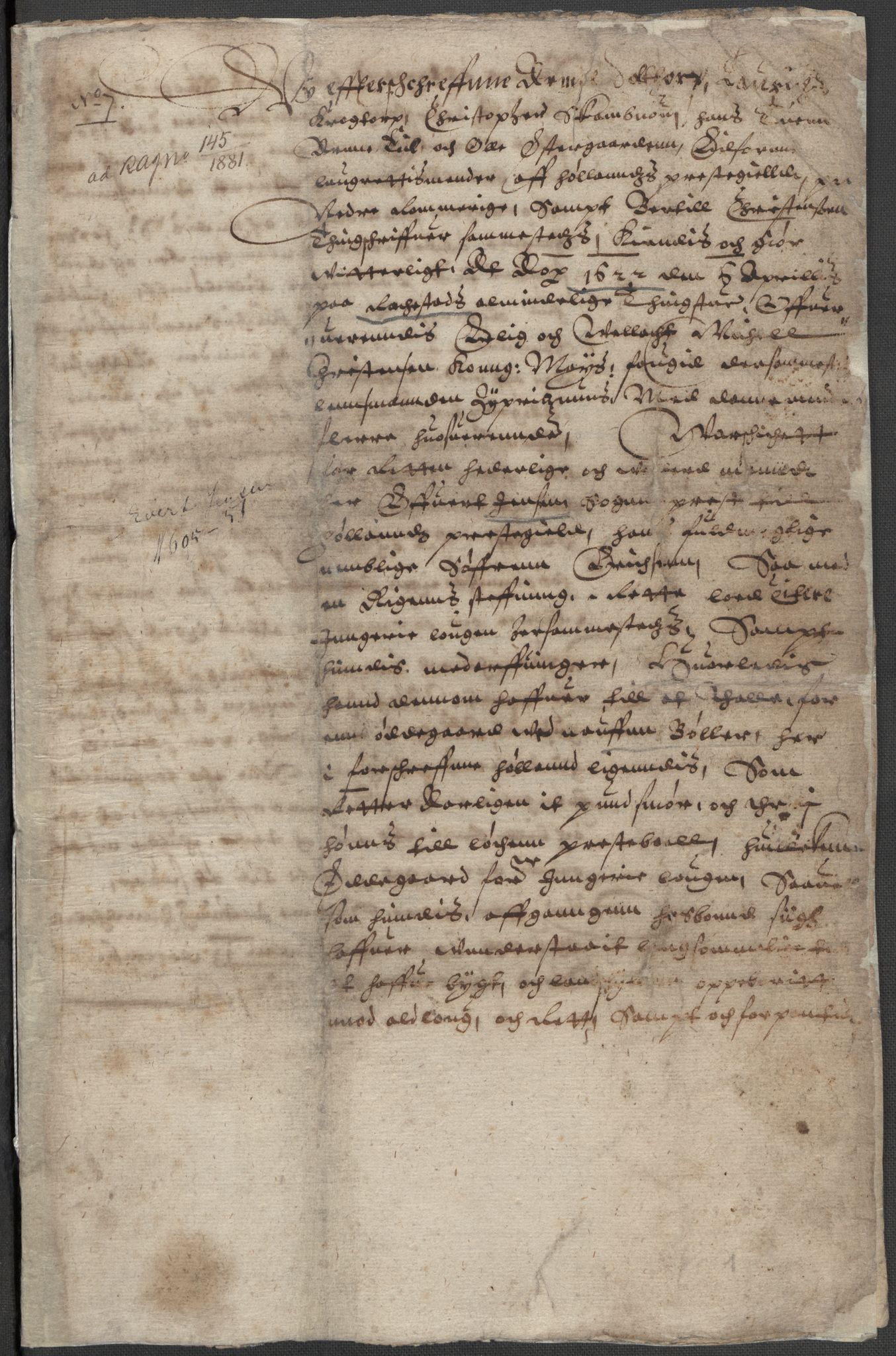 Riksarkivets diplomsamling, RA/EA-5965/F15/L0007: Prestearkiv - Akershus, 1573-1693, s. 226