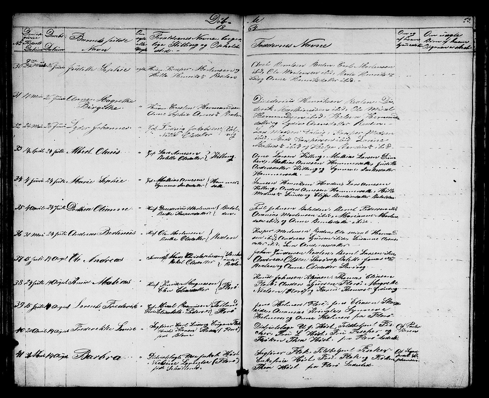 Kinn sokneprestembete, AV/SAB-A-80801/H/Hab/Haba/L0001: Klokkerbok nr. A 1, 1853-1868, s. 50