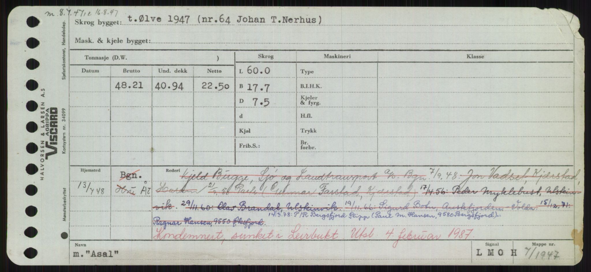 Sjøfartsdirektoratet med forløpere, Skipsmålingen, RA/S-1627/H/Hd/L0002: Fartøy, Apa-Axe, s. 227