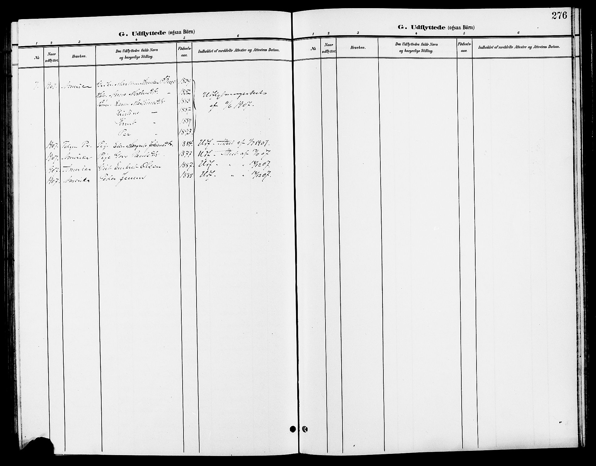 Tynset prestekontor, SAH/PREST-058/H/Ha/Hab/L0009: Klokkerbok nr. 9, 1900-1914, s. 276