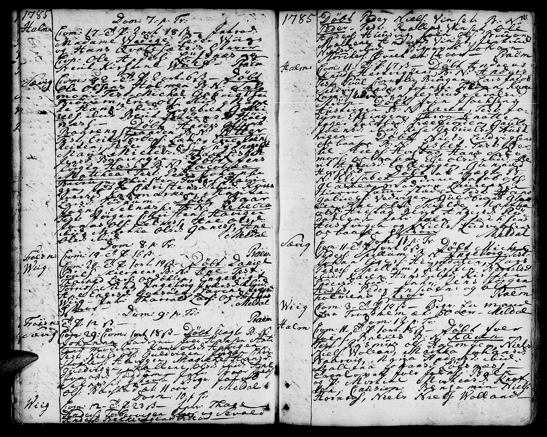 Ministerialprotokoller, klokkerbøker og fødselsregistre - Nord-Trøndelag, SAT/A-1458/773/L0608: Ministerialbok nr. 773A02, 1784-1816, s. 13