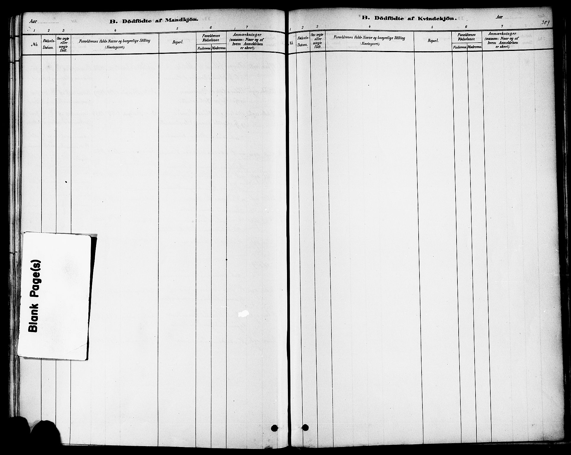 Domkirken sokneprestkontor, AV/SAST-A-101812/001/30/30BA/L0026: Ministerialbok nr. A 25, 1878-1889, s. 309