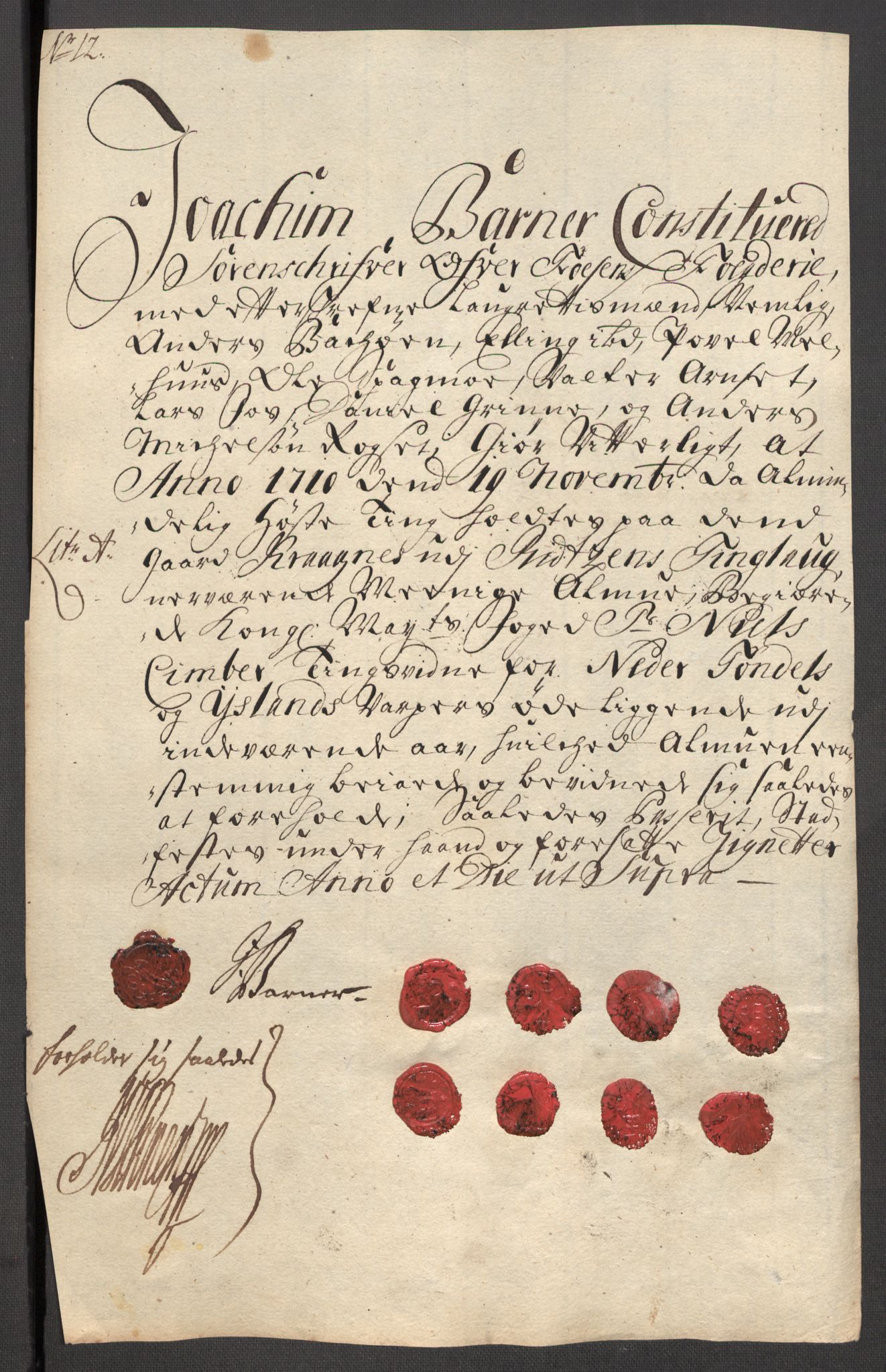 Rentekammeret inntil 1814, Reviderte regnskaper, Fogderegnskap, AV/RA-EA-4092/R57/L3859: Fogderegnskap Fosen, 1710, s. 162