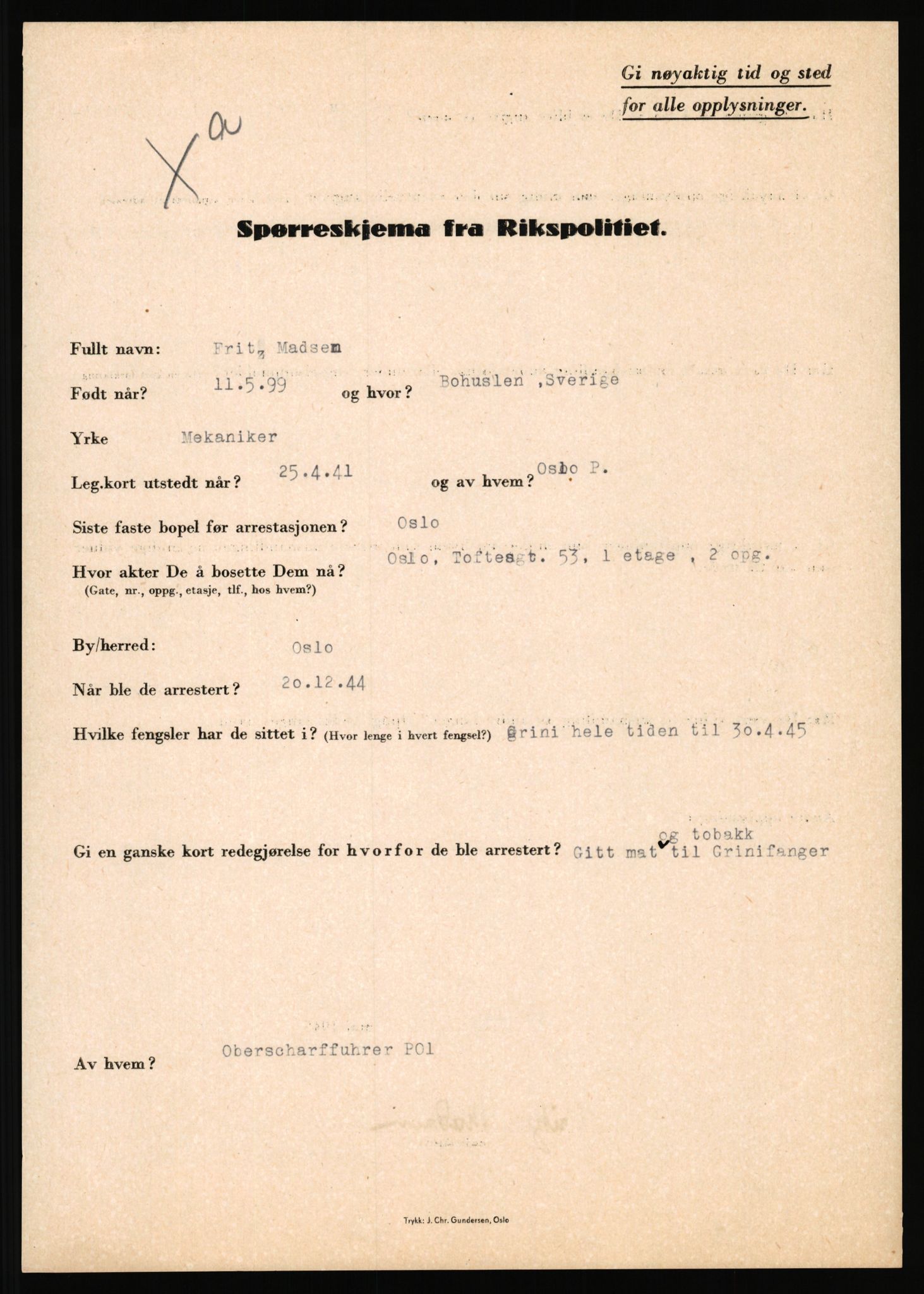 Rikspolitisjefen, AV/RA-S-1560/L/L0011: Lucassen, Oscar Fredrik - Moen, Olav, 1940-1945, s. 382