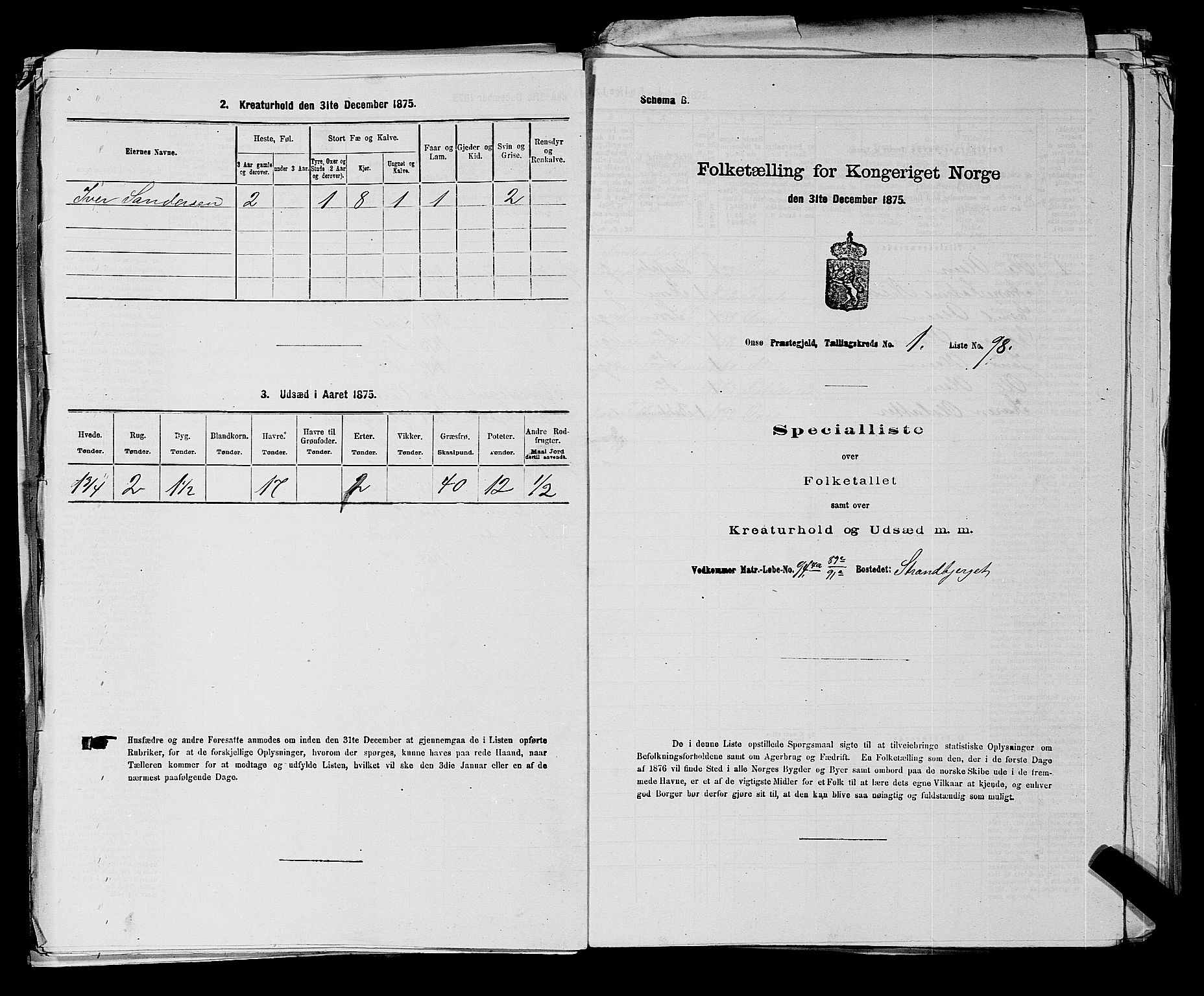 RA, Folketelling 1875 for 0134P Onsøy prestegjeld, 1875, s. 235