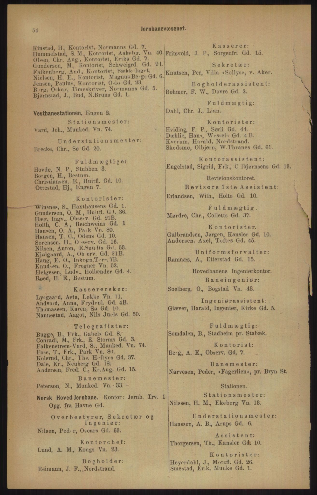 Kristiania/Oslo adressebok, PUBL/-, 1905, s. 54