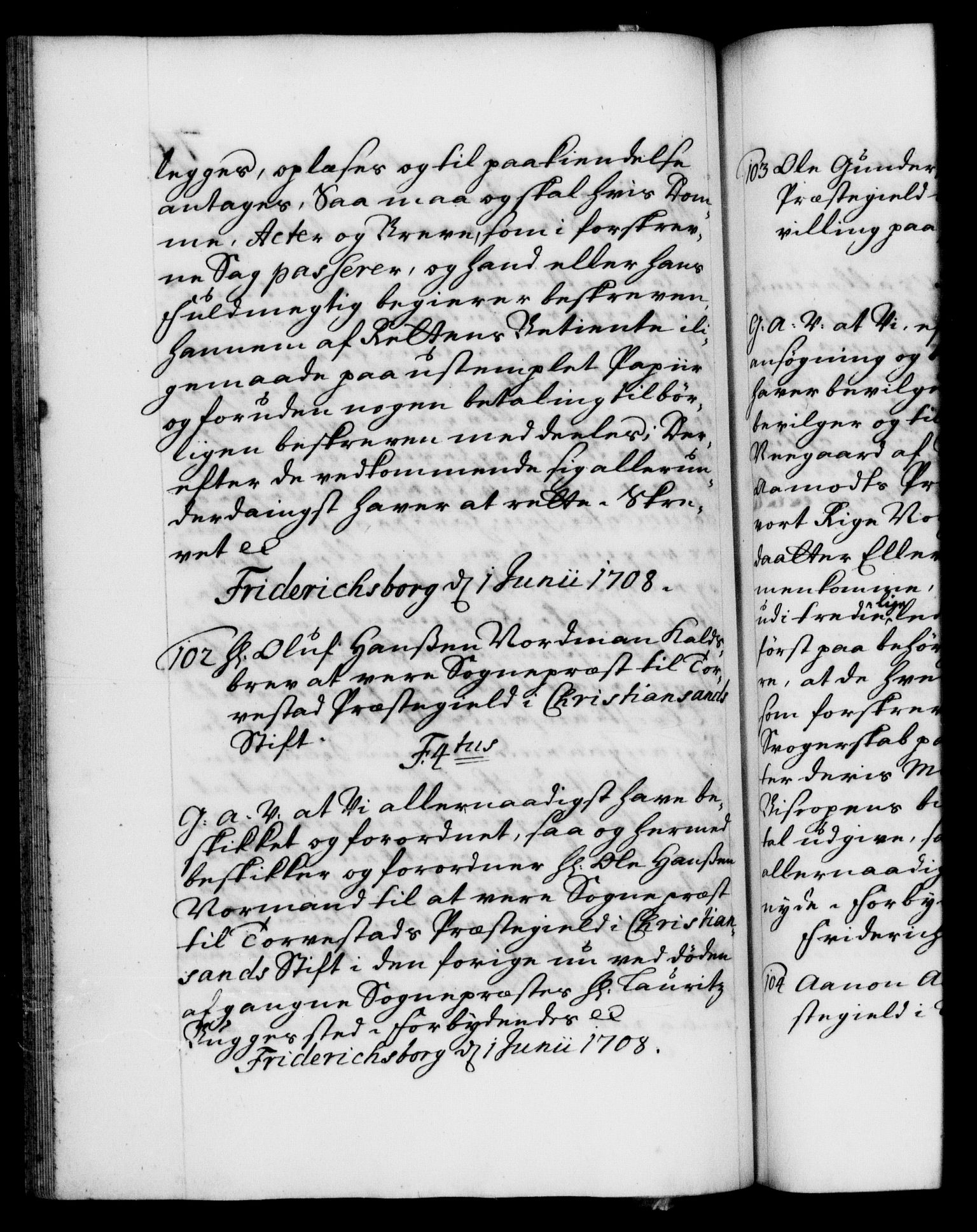 Danske Kanselli 1572-1799, RA/EA-3023/F/Fc/Fca/Fcaa/L0020: Norske registre, 1708-1711, s. 74b