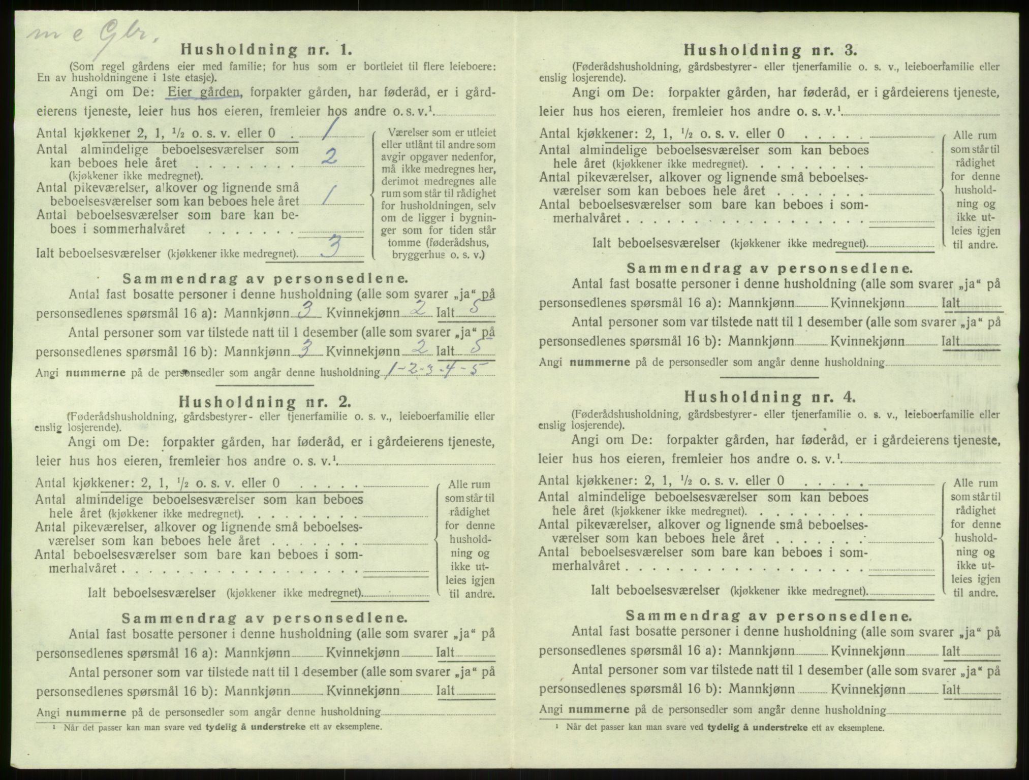 SAB, Folketelling 1920 for 1252 Modalen herred, 1920, s. 44
