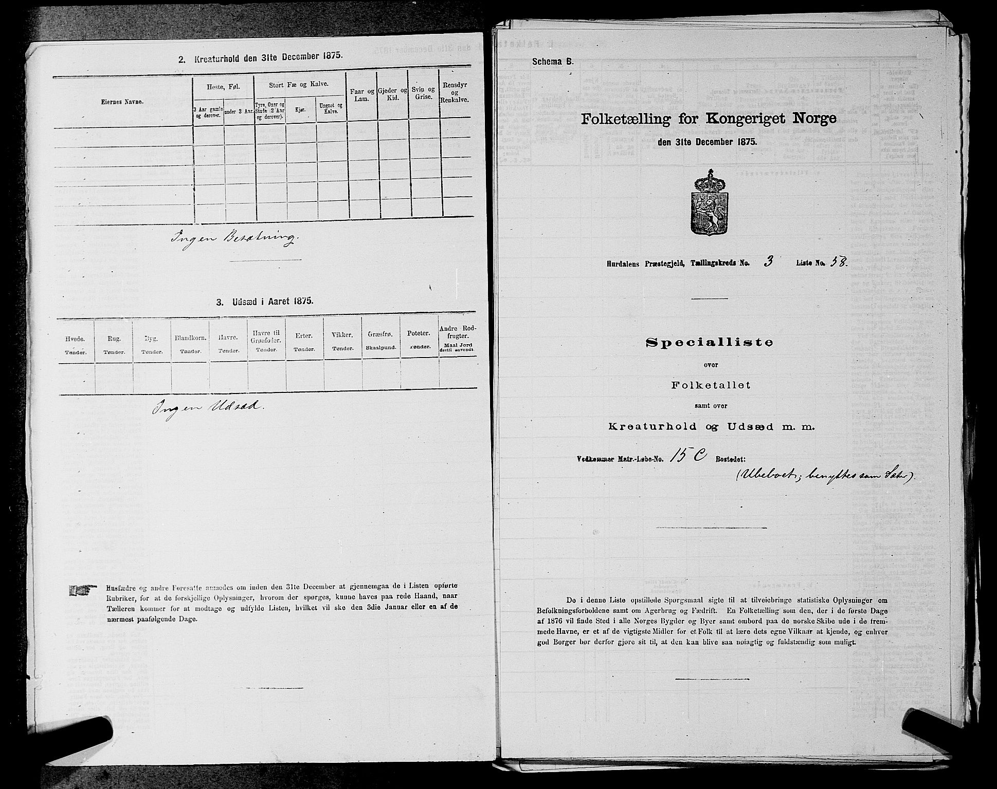 RA, Folketelling 1875 for 0239P Hurdal prestegjeld, 1875, s. 464