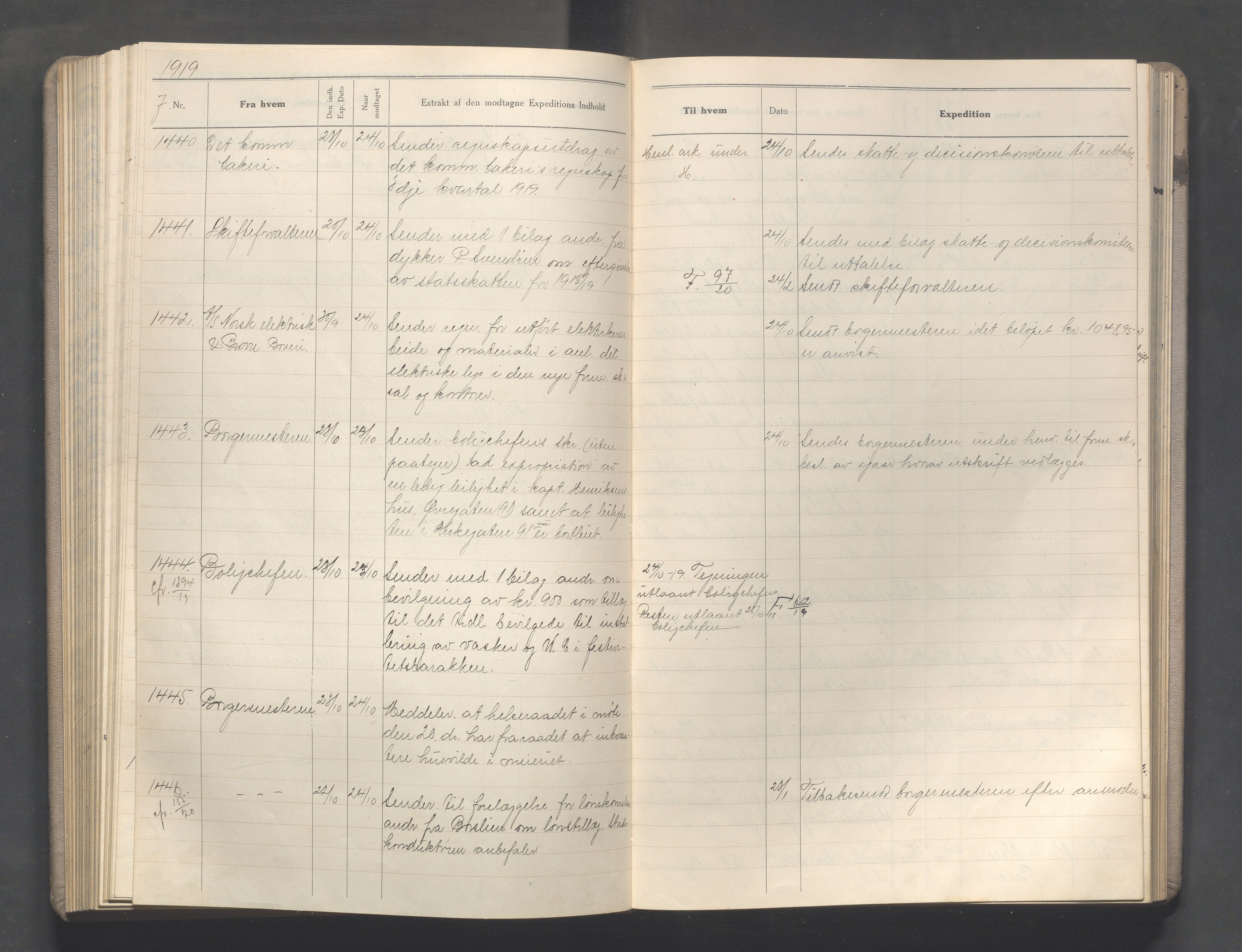 Haugesund kommune - Formannskapet, IKAR/X-0001/C/L0009: Journal, 1919-1920, s. 124