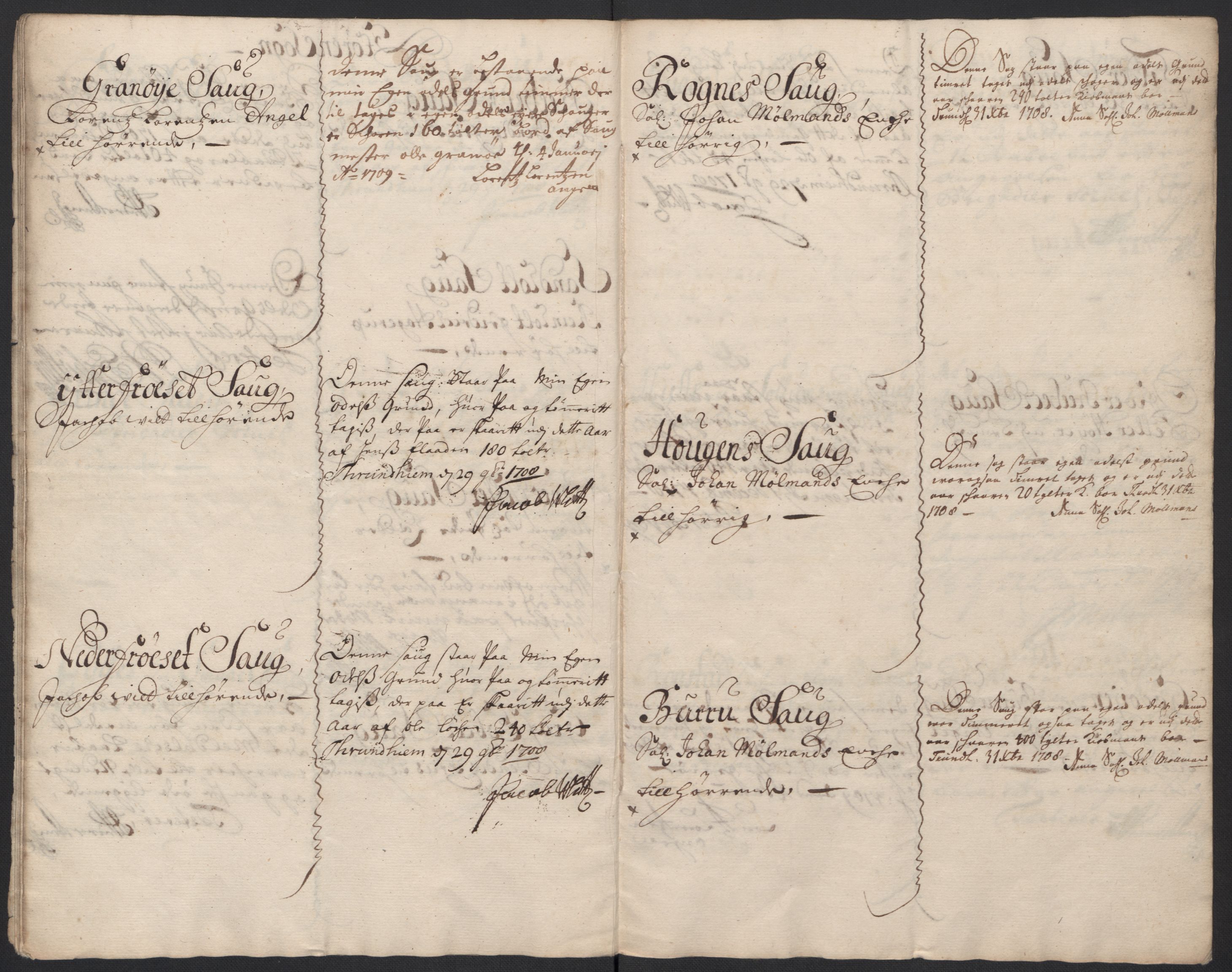 Rentekammeret inntil 1814, Reviderte regnskaper, Fogderegnskap, RA/EA-4092/R60/L3958: Fogderegnskap Orkdal og Gauldal, 1708, s. 211