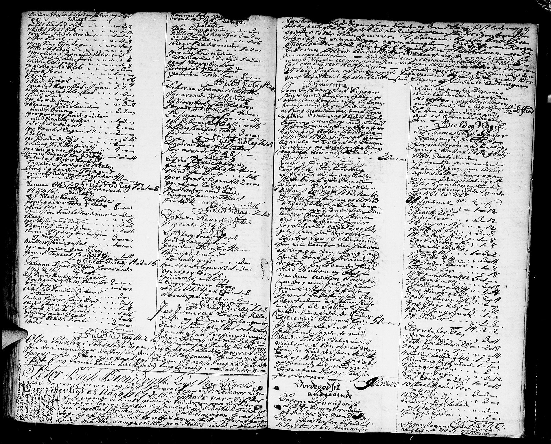 Nedenes sorenskriveri før 1824, SAK/1221-0007/H/Hc/L0030: Skifteprotokoll med register nr 21a, 1763-1767, s. 792b-793a