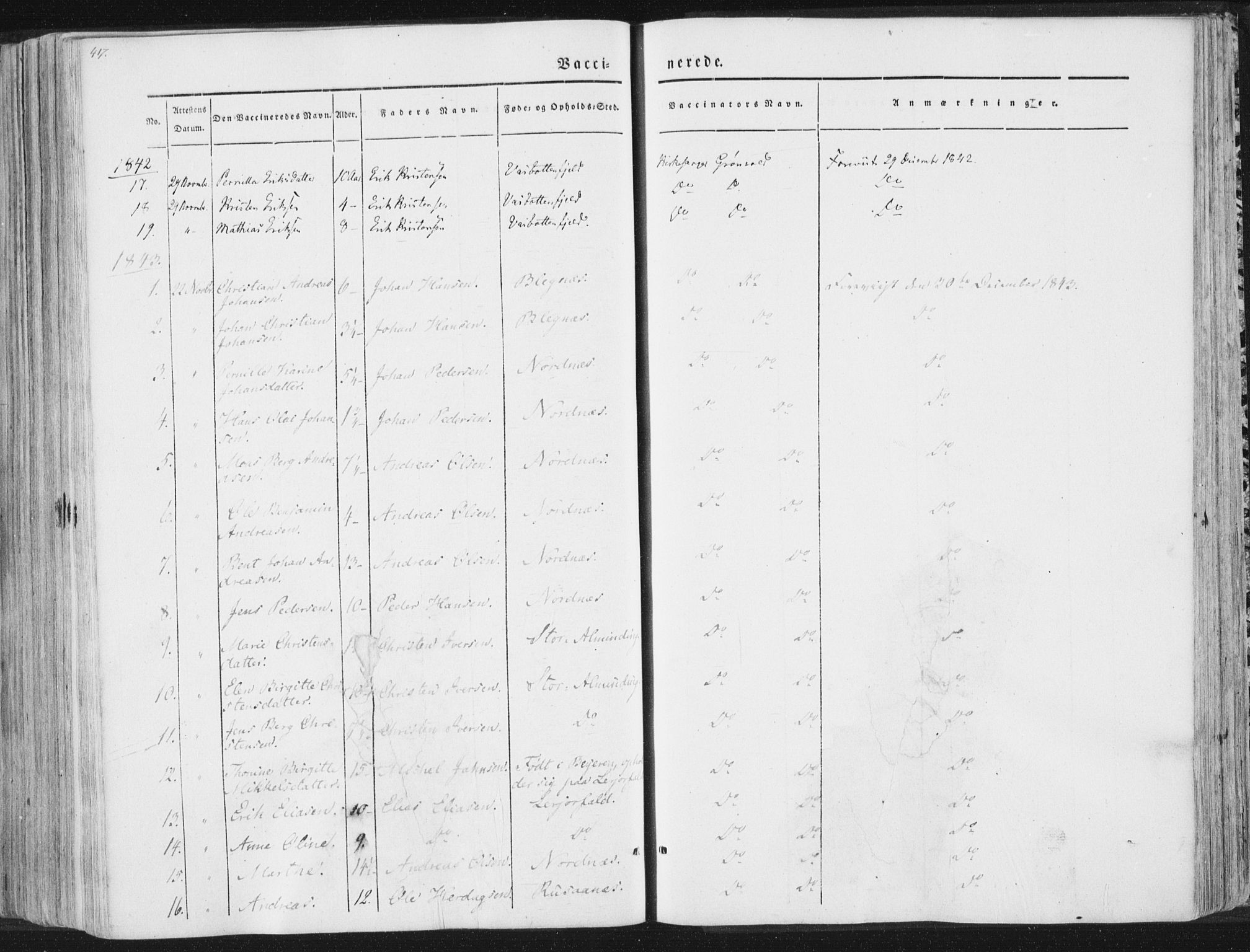 Ministerialprotokoller, klokkerbøker og fødselsregistre - Nordland, SAT/A-1459/847/L0667: Ministerialbok nr. 847A07, 1842-1871, s. 417