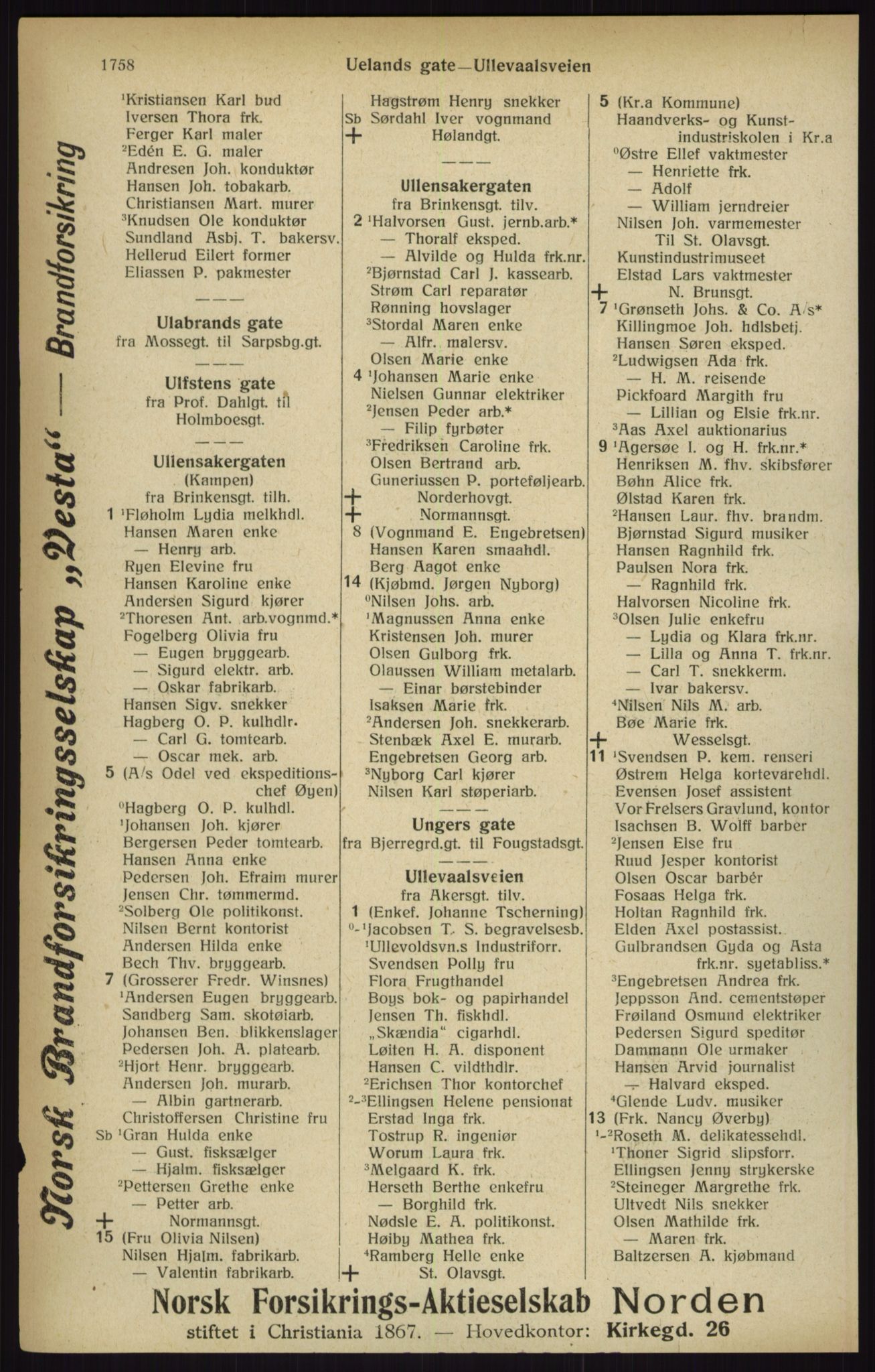 Kristiania/Oslo adressebok, PUBL/-, 1916, s. 1758