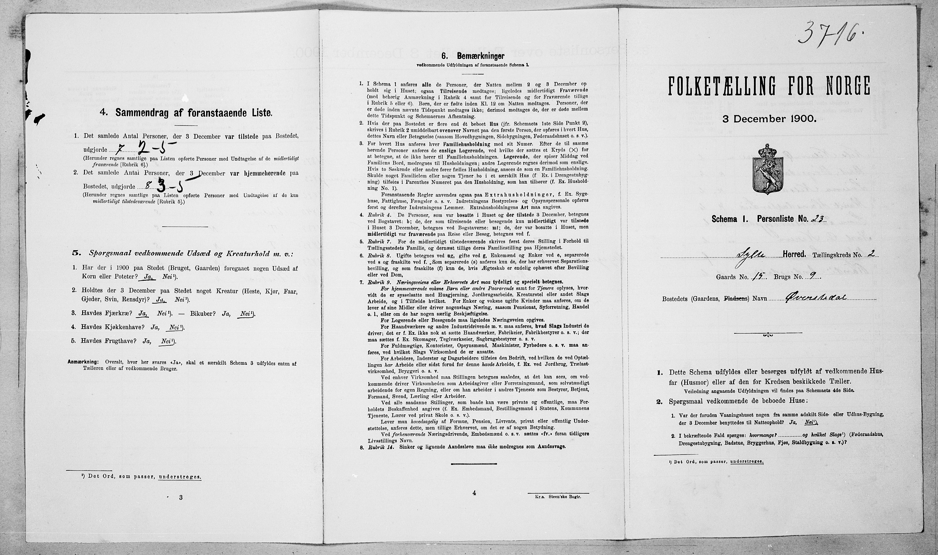 SAT, Folketelling 1900 for 1536 Sylte herred, 1900, s. 188