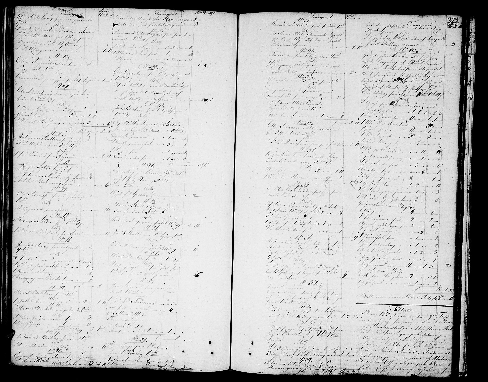Søre Sunnmøre sorenskriveri, AV/SAT-A-4122/1/3/3A/L0006: Skifte- / Skifteutloddings- / Skifteslutningsprotokollar, 1815-1817, s. 322b-323a