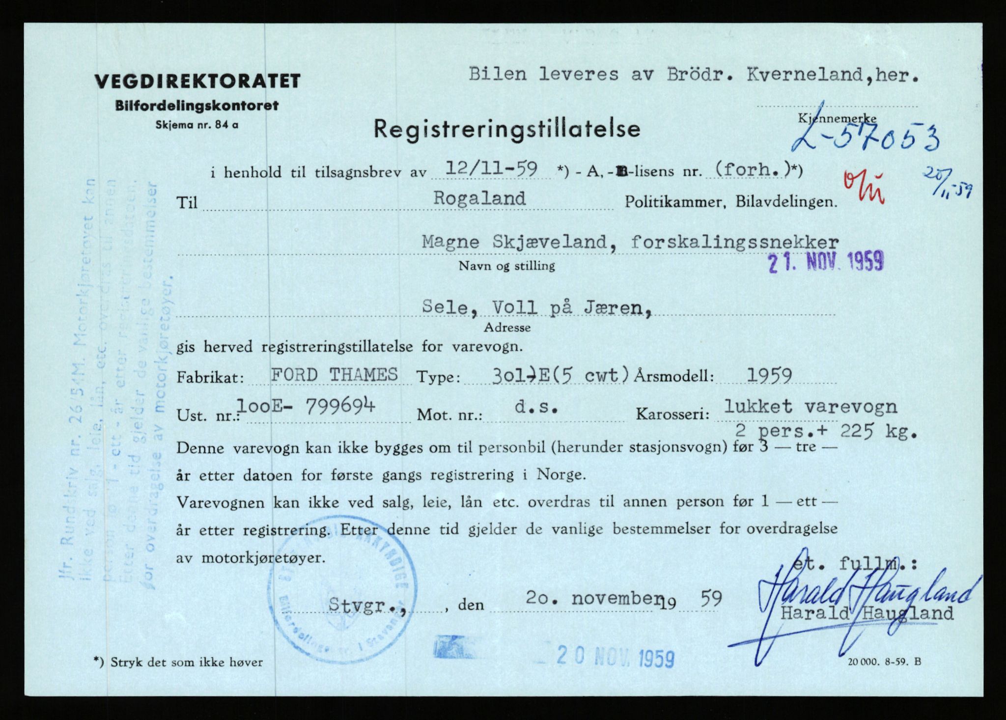 Stavanger trafikkstasjon, AV/SAST-A-101942/0/F/L0056: L-56500 - L-57199, 1930-1971, s. 1874