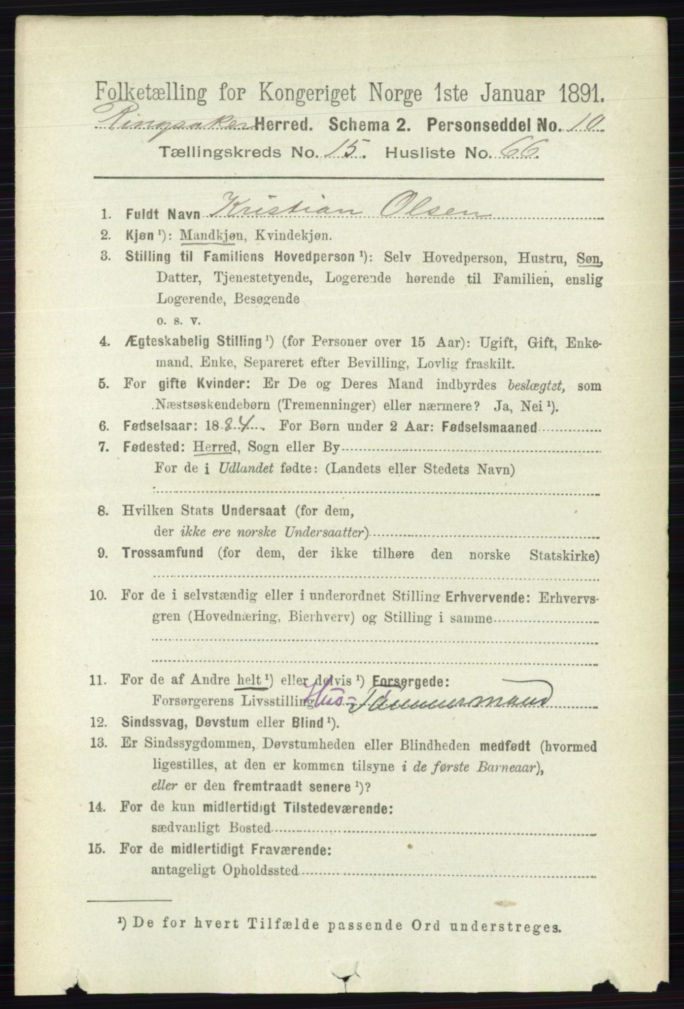 RA, Folketelling 1891 for 0412 Ringsaker herred, 1891, s. 8898