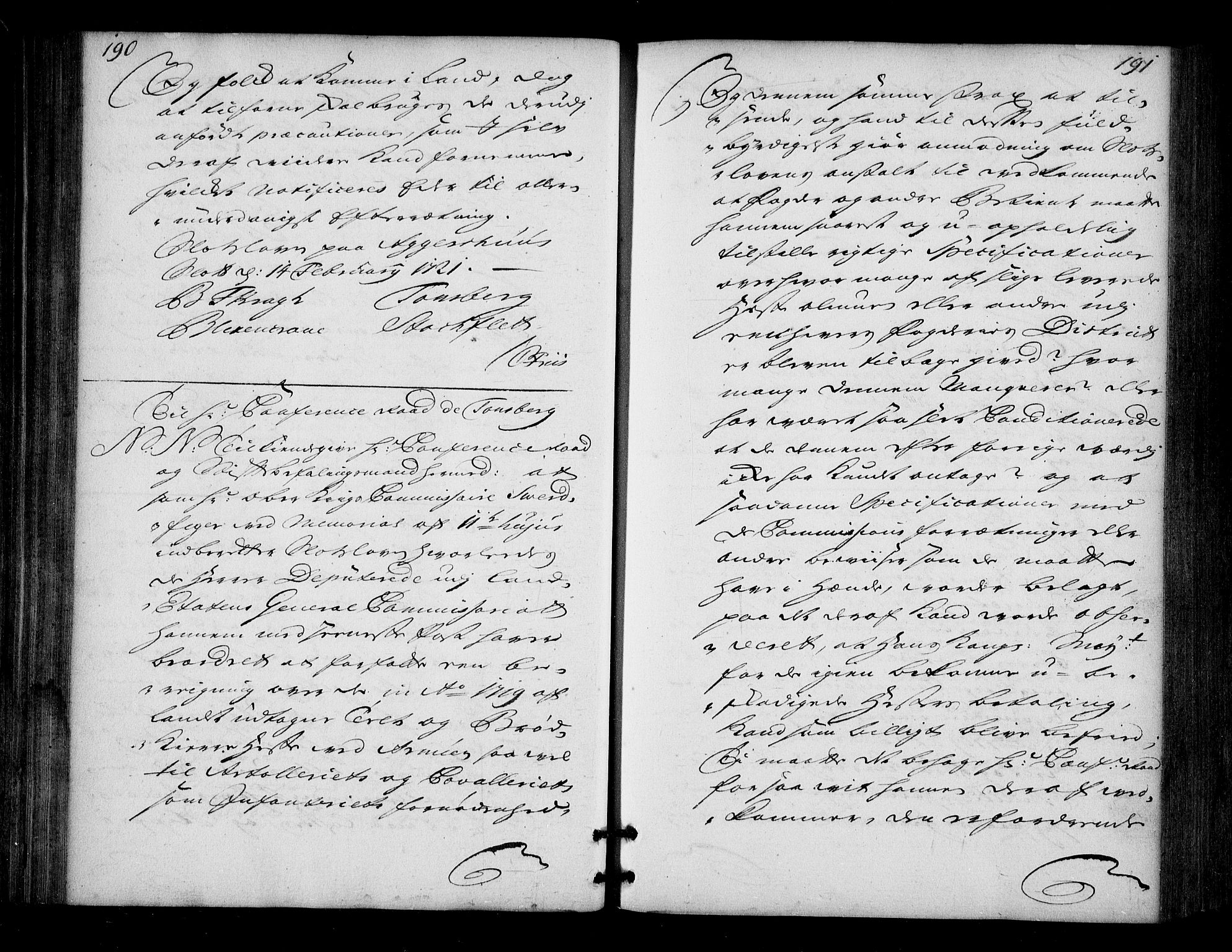Stattholderembetet 1572-1771, AV/RA-EA-2870/Bd/L0013: Ordreprotokoll, 1720-1722, s. 190-191