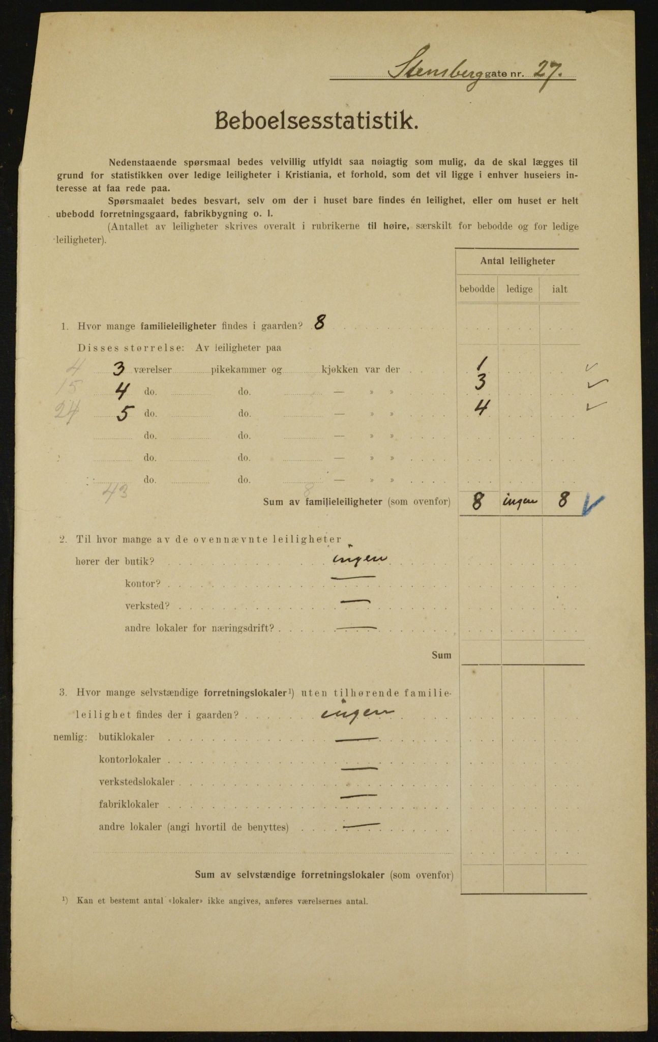 OBA, Kommunal folketelling 1.2.1910 for Kristiania, 1910, s. 96684