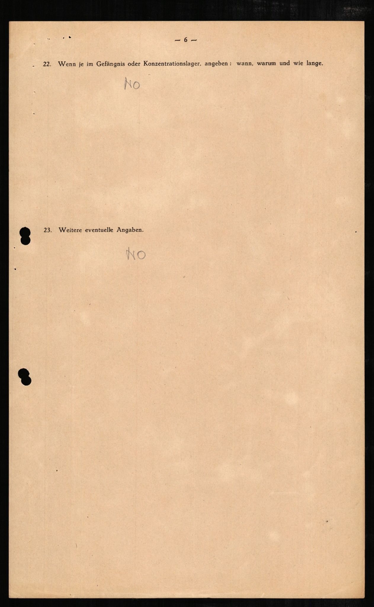 Forsvaret, Forsvarets overkommando II, RA/RAFA-3915/D/Db/L0003: CI Questionaires. Tyske okkupasjonsstyrker i Norge. Tyskere., 1945-1946, s. 291