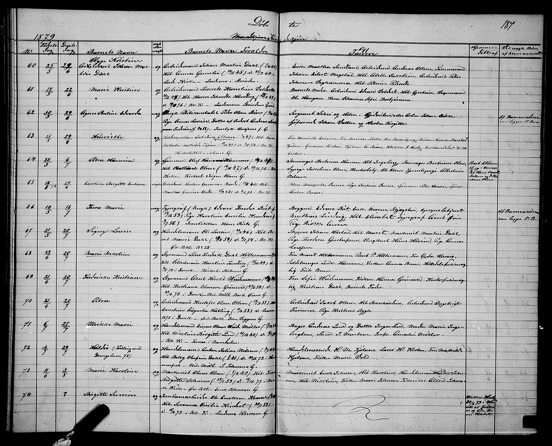 Ministerialprotokoller, klokkerbøker og fødselsregistre - Sør-Trøndelag, SAT/A-1456/604/L0220: Klokkerbok nr. 604C03, 1870-1885, s. 187