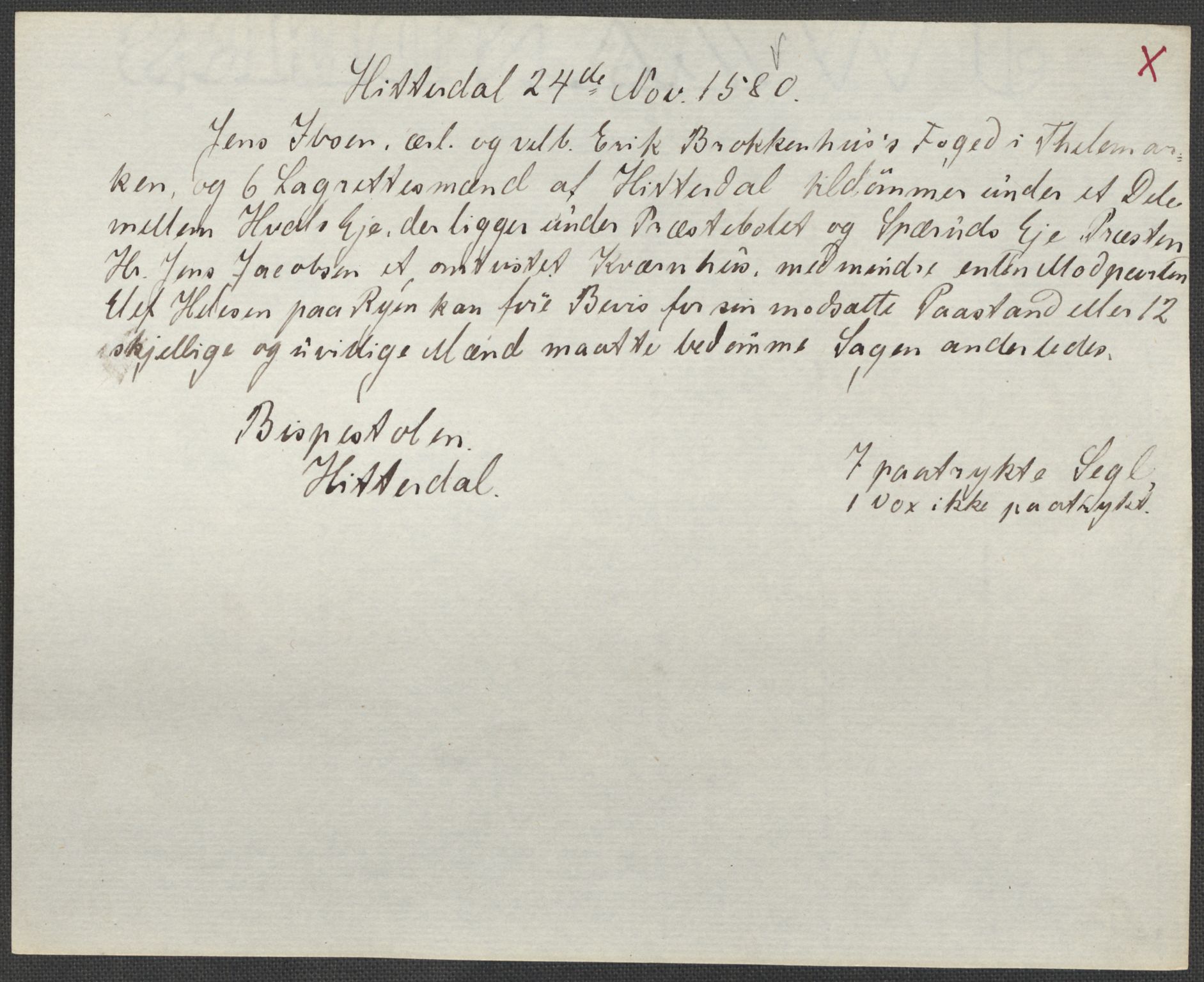 Riksarkivets diplomsamling, AV/RA-EA-5965/F15/L0028: Prestearkiv - Telemark, 1572-1769, s. 33