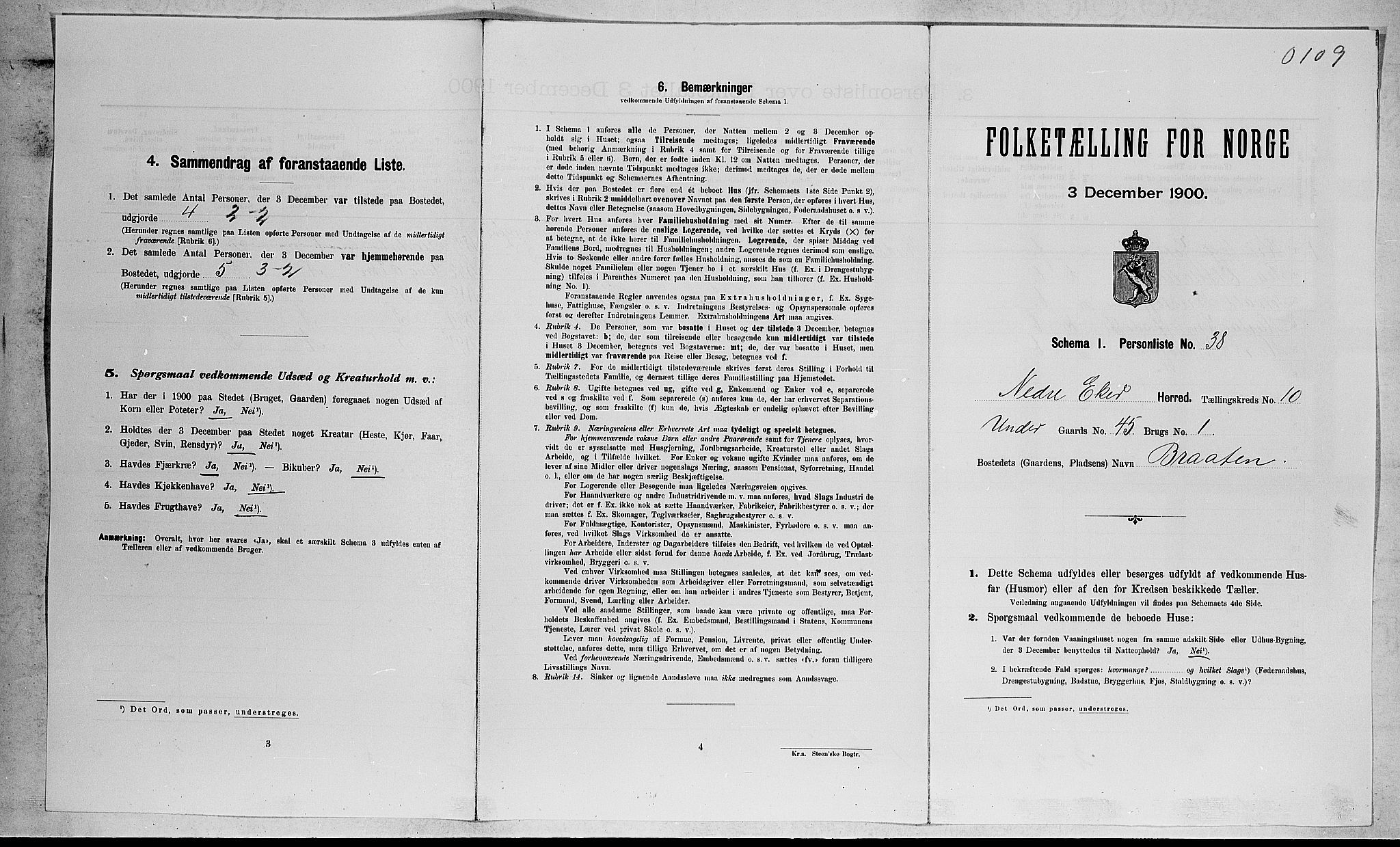 RA, Folketelling 1900 for 0625 Nedre Eiker herred, 1900, s. 1321