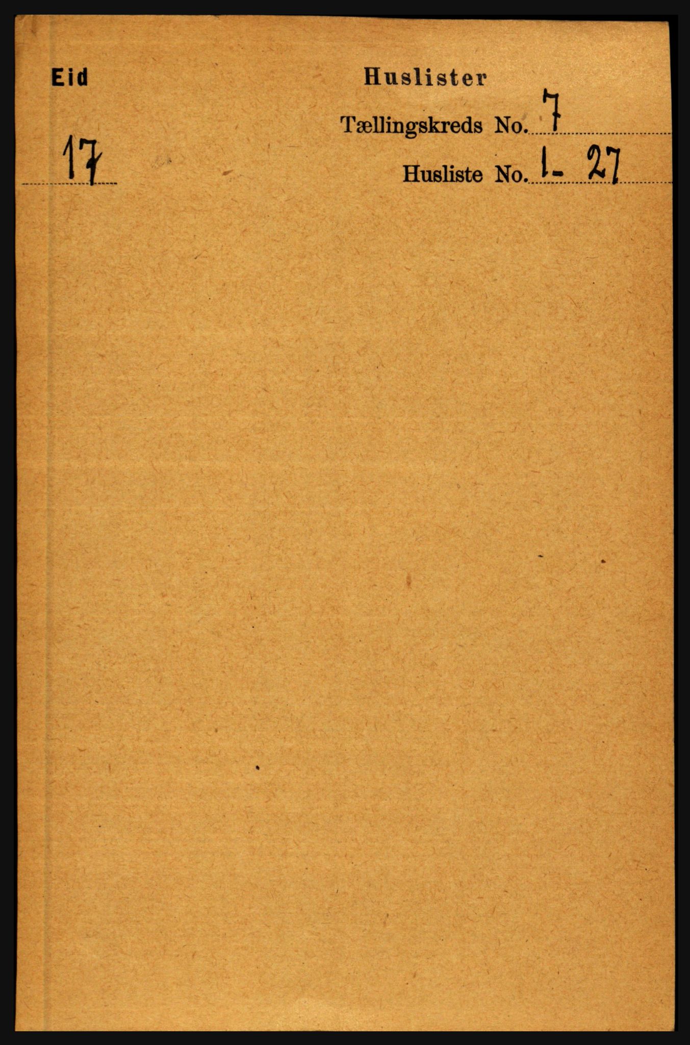 RA, Folketelling 1891 for 1443 Eid herred, 1891, s. 1754