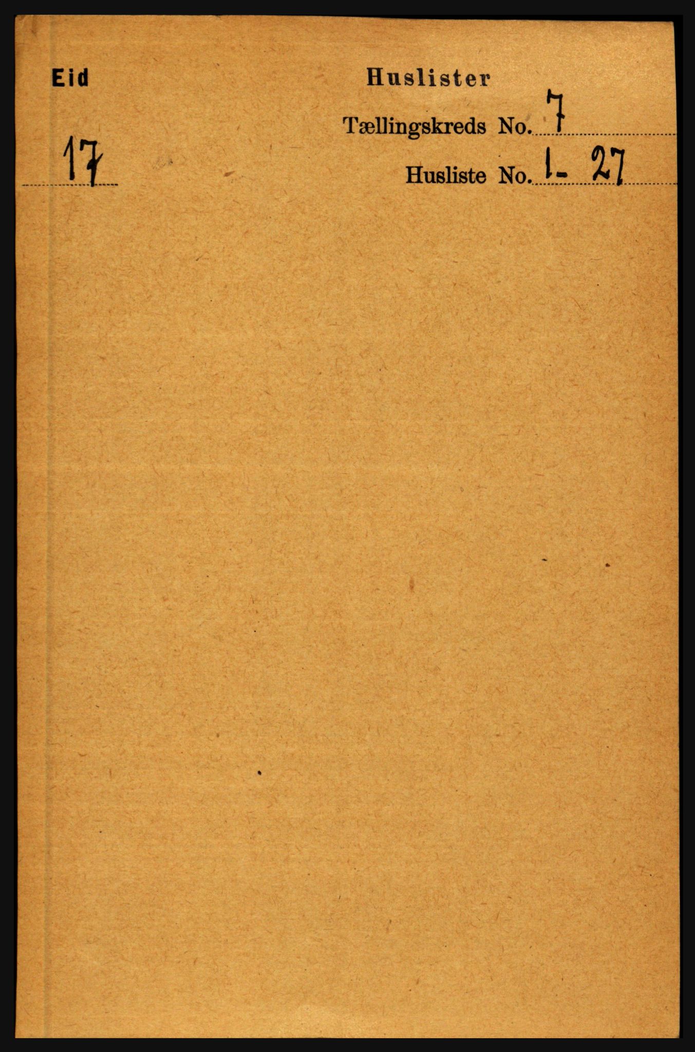 RA, Folketelling 1891 for 1443 Eid herred, 1891, s. 1754