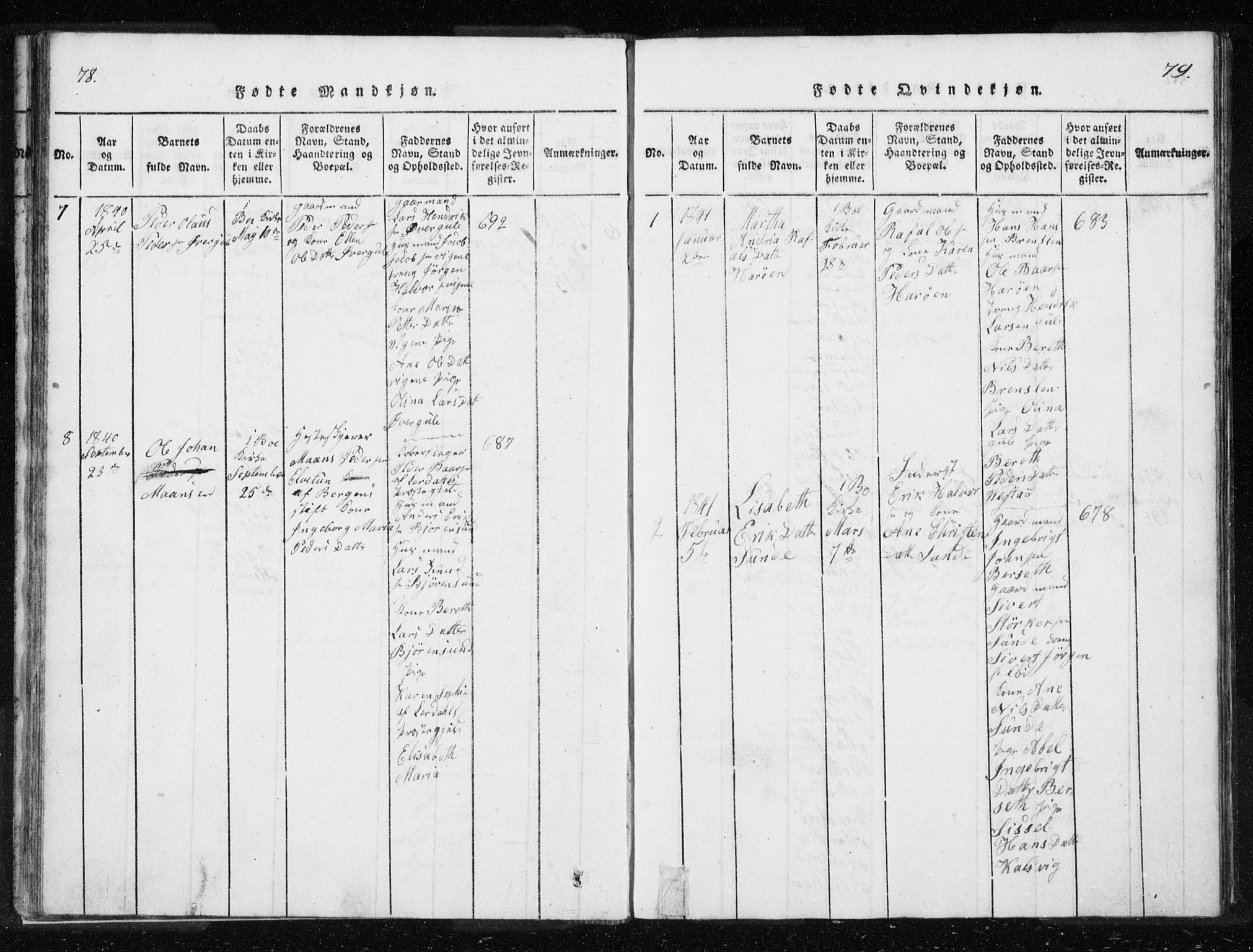 Ministerialprotokoller, klokkerbøker og fødselsregistre - Møre og Romsdal, AV/SAT-A-1454/566/L0772: Klokkerbok nr. 566C01, 1818-1845, s. 78-79