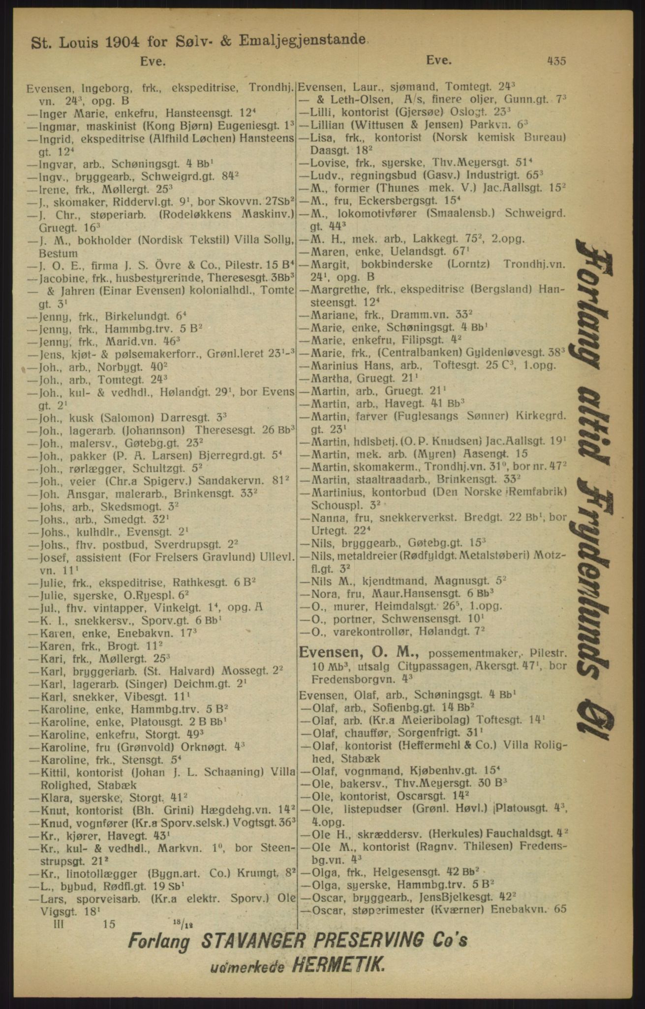 Kristiania/Oslo adressebok, PUBL/-, 1915, s. 435